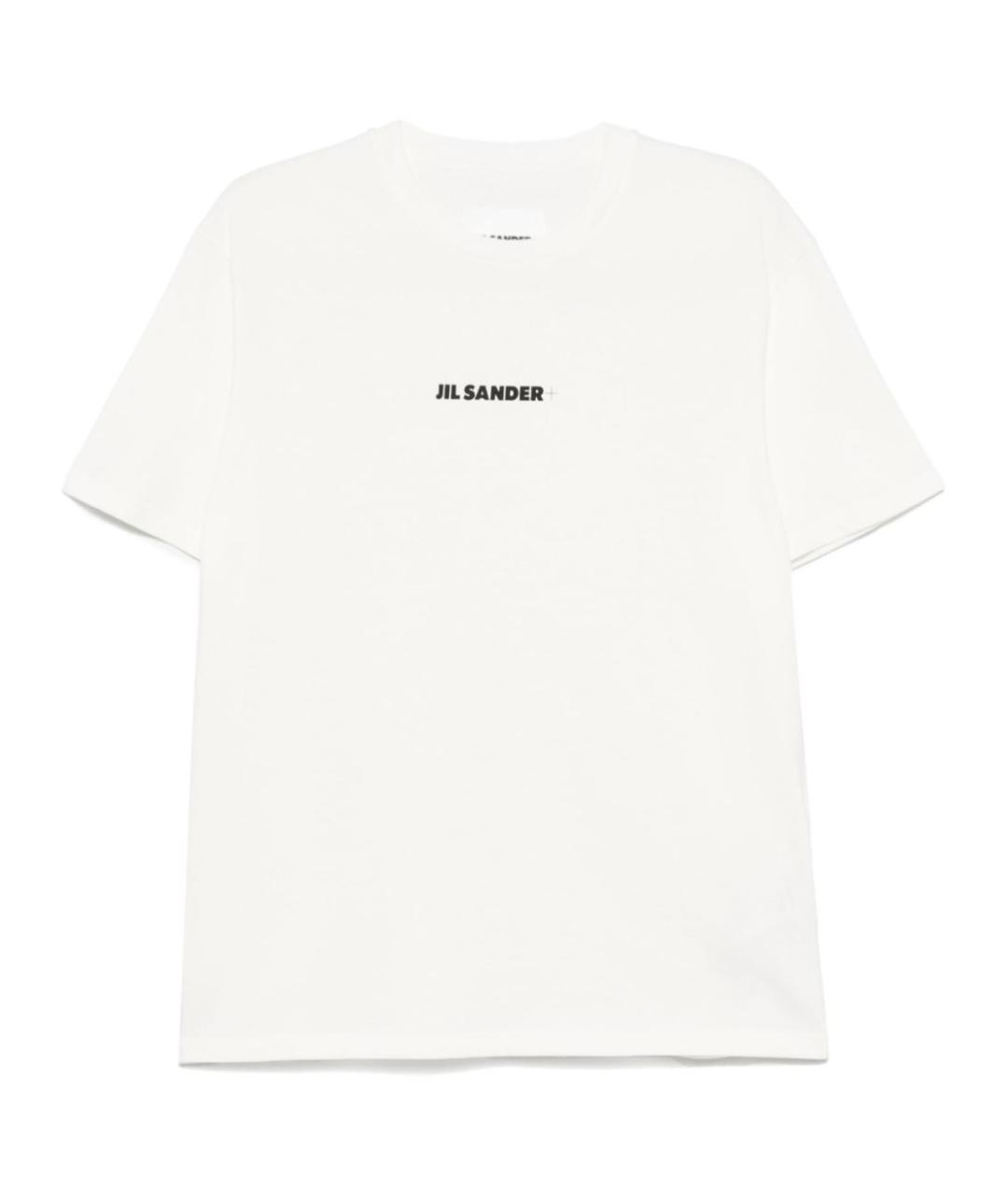 JIL SANDER Белая хлопковая футболка, фото 1