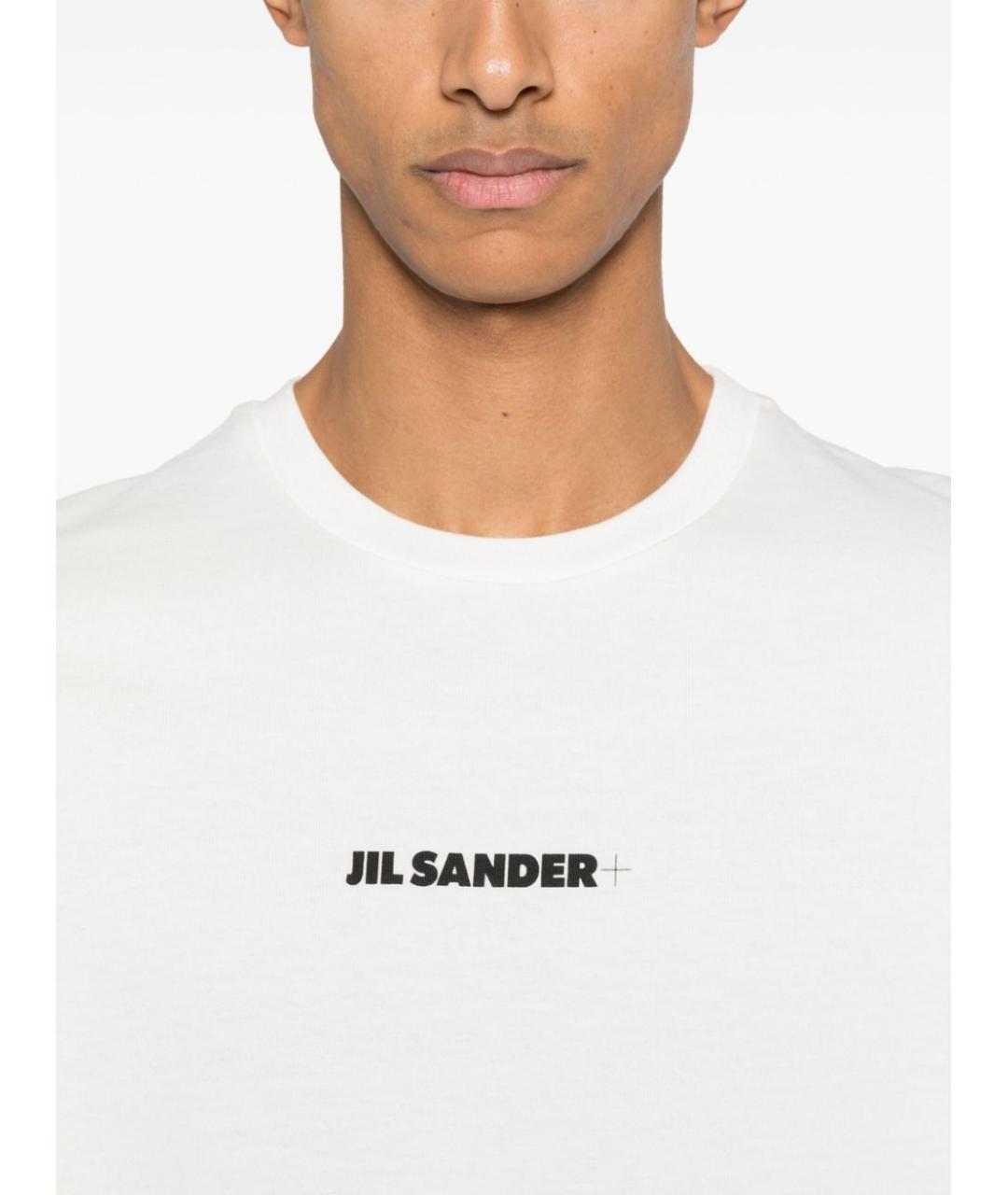 JIL SANDER Белая хлопковая футболка, фото 3