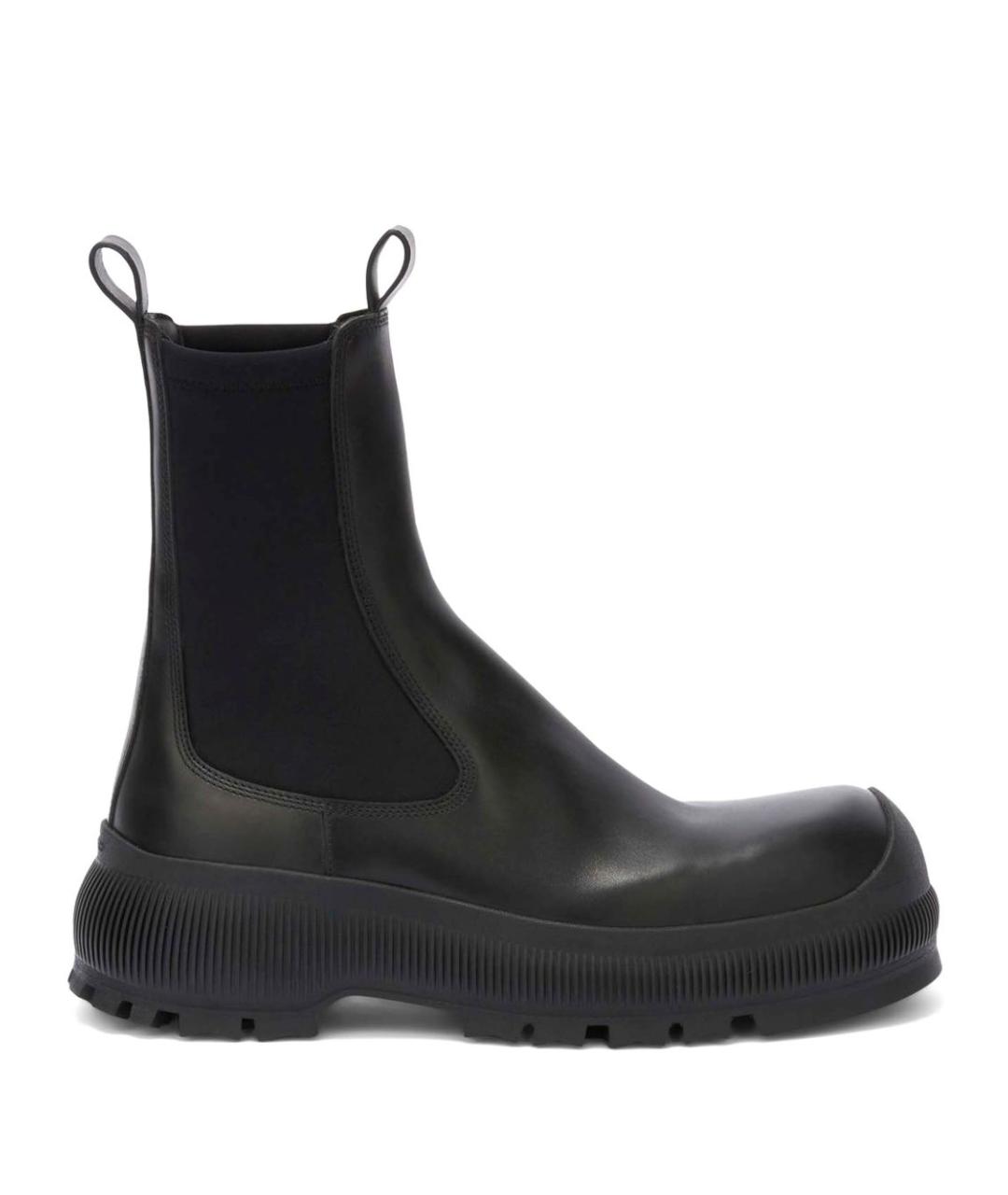 JIL SANDER Черные кожаные ботинки, фото 1