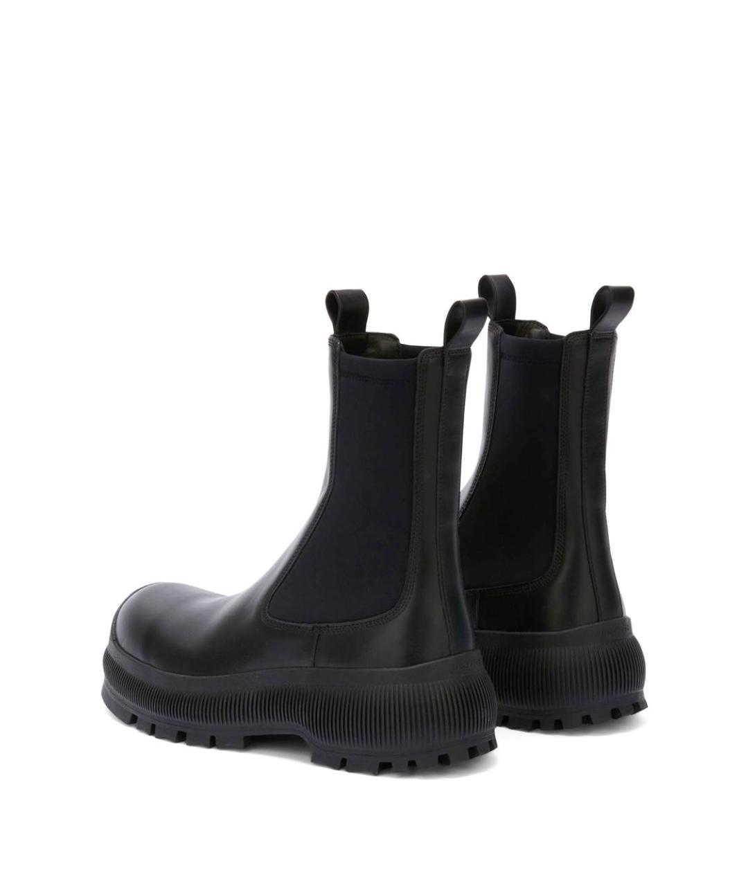 JIL SANDER Черные кожаные ботинки, фото 5