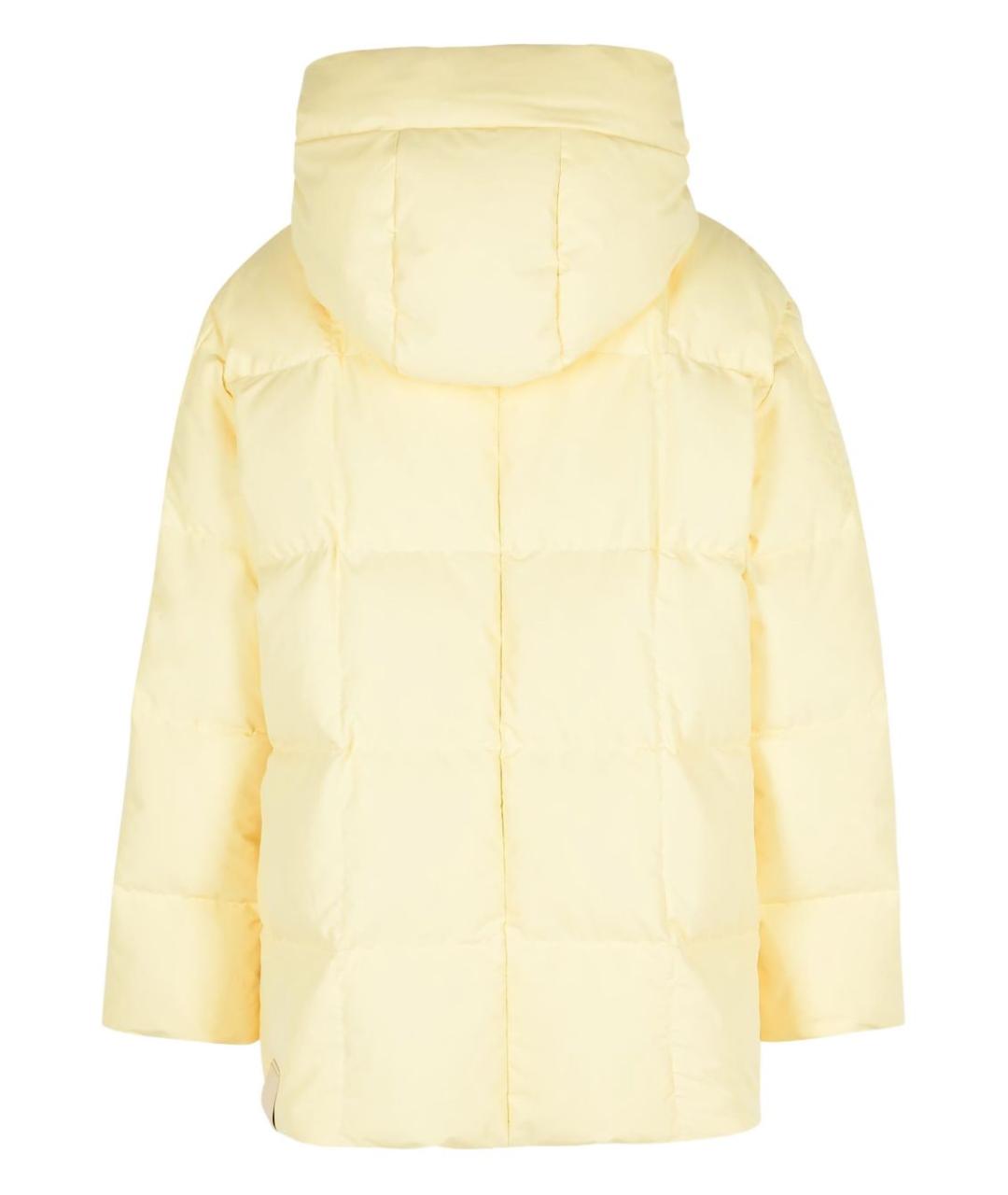 JIL SANDER Бежевый полиэстеровый пуховик, фото 2