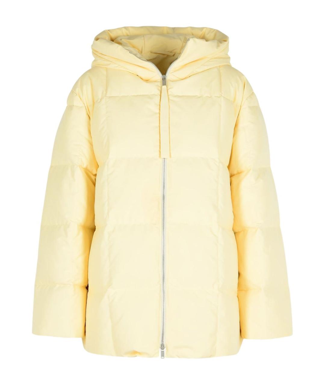 JIL SANDER Бежевый полиэстеровый пуховик, фото 1