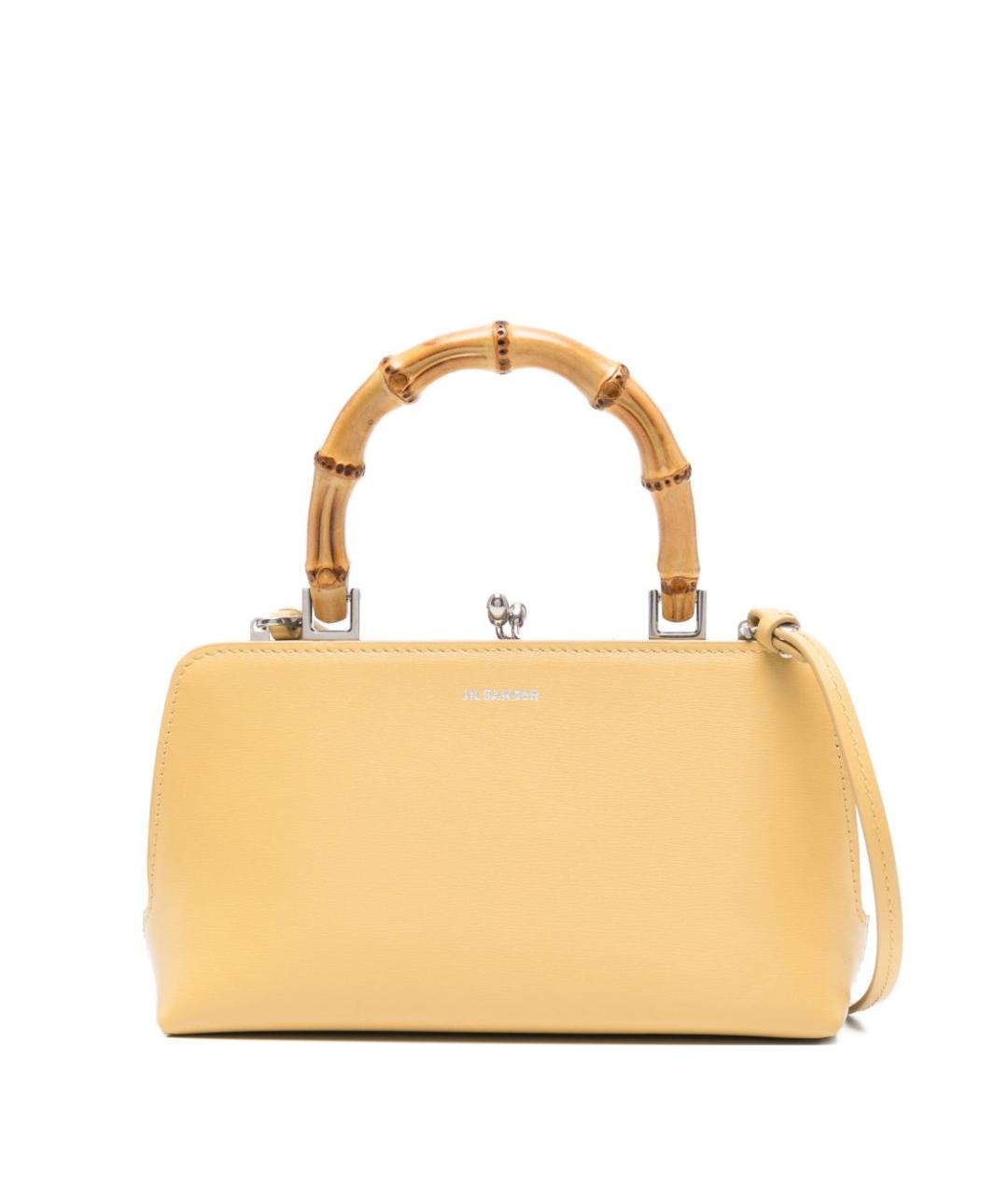 JIL SANDER Бежевая кожаная сумка тоут, фото 1