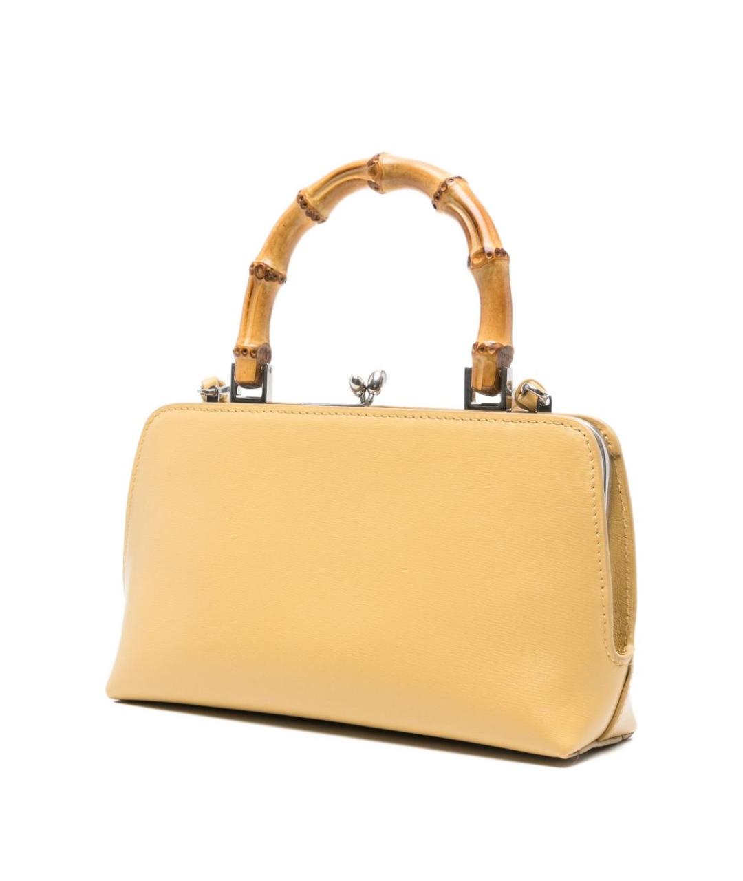 JIL SANDER Бежевая кожаная сумка тоут, фото 2