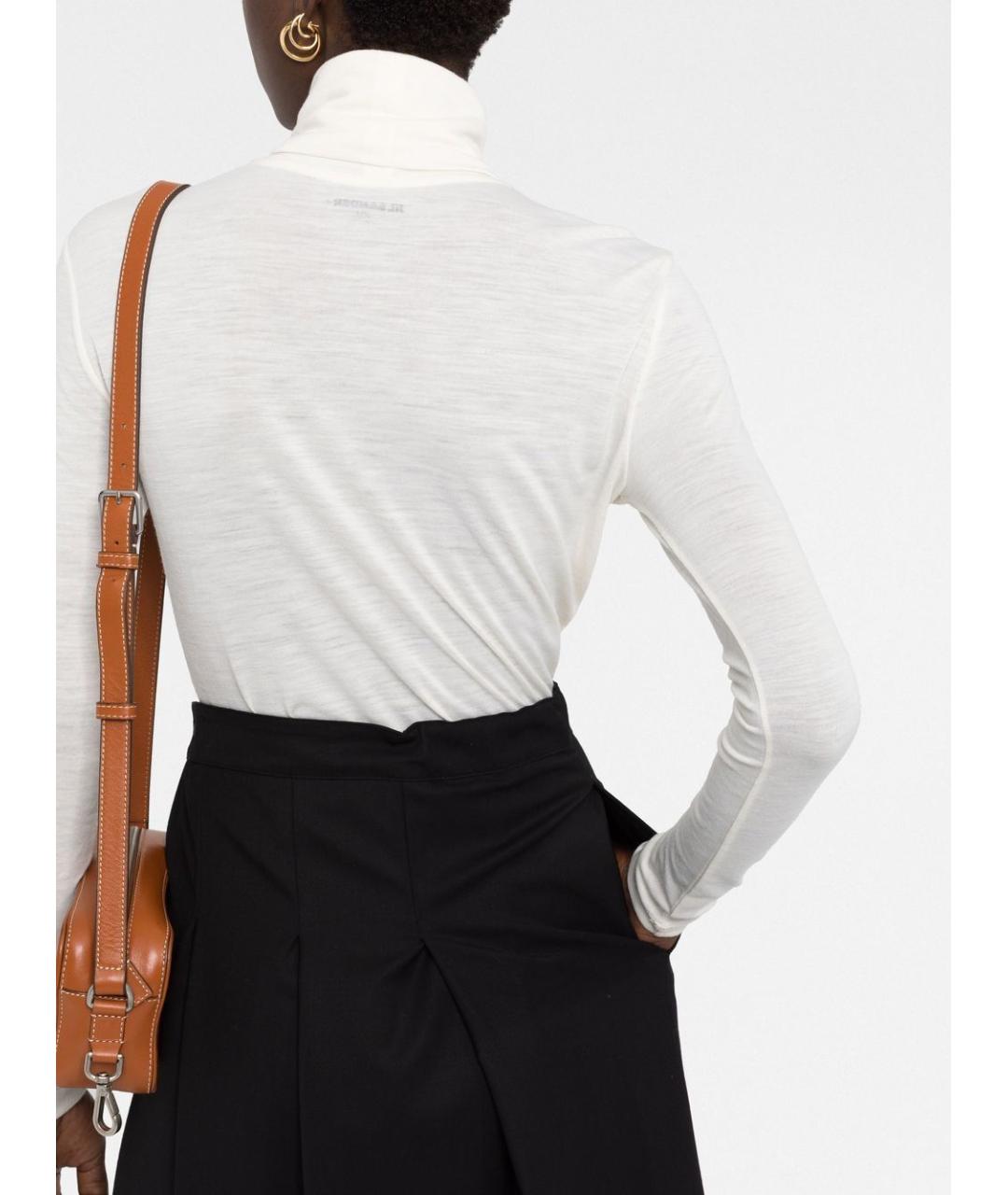 JIL SANDER Белая полиэстеровая водолазка, фото 2