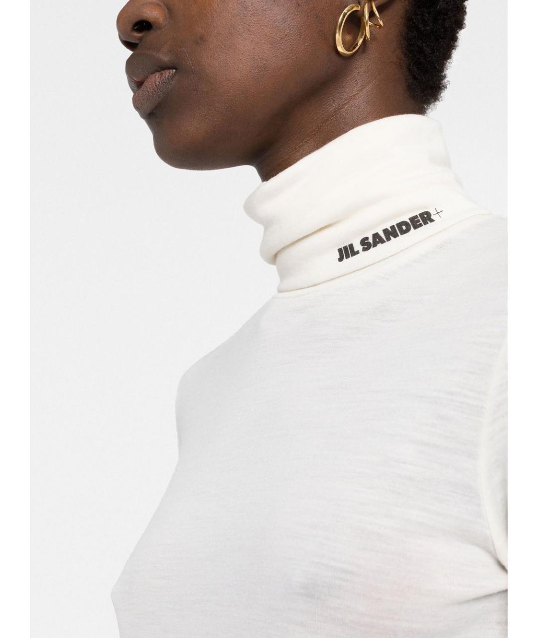 JIL SANDER Белая полиэстеровая водолазка, фото 4