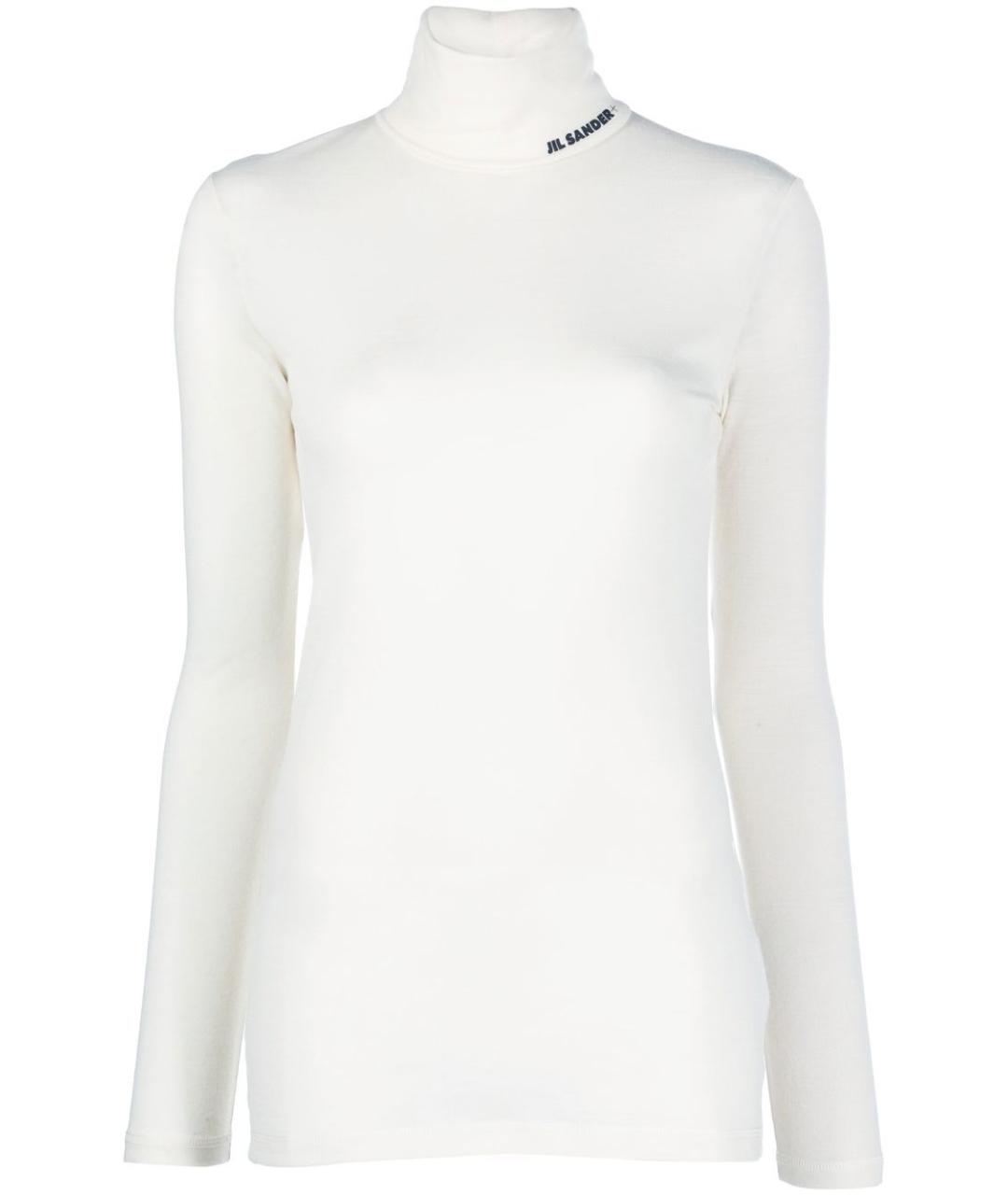 JIL SANDER Белая полиэстеровая водолазка, фото 1