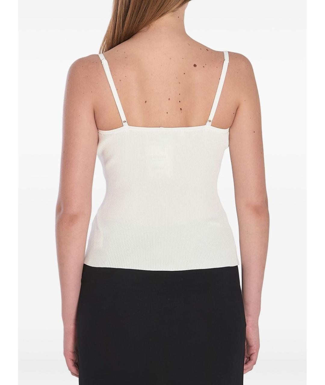 SELF-PORTRAIT Белая вискозная майка, фото 4