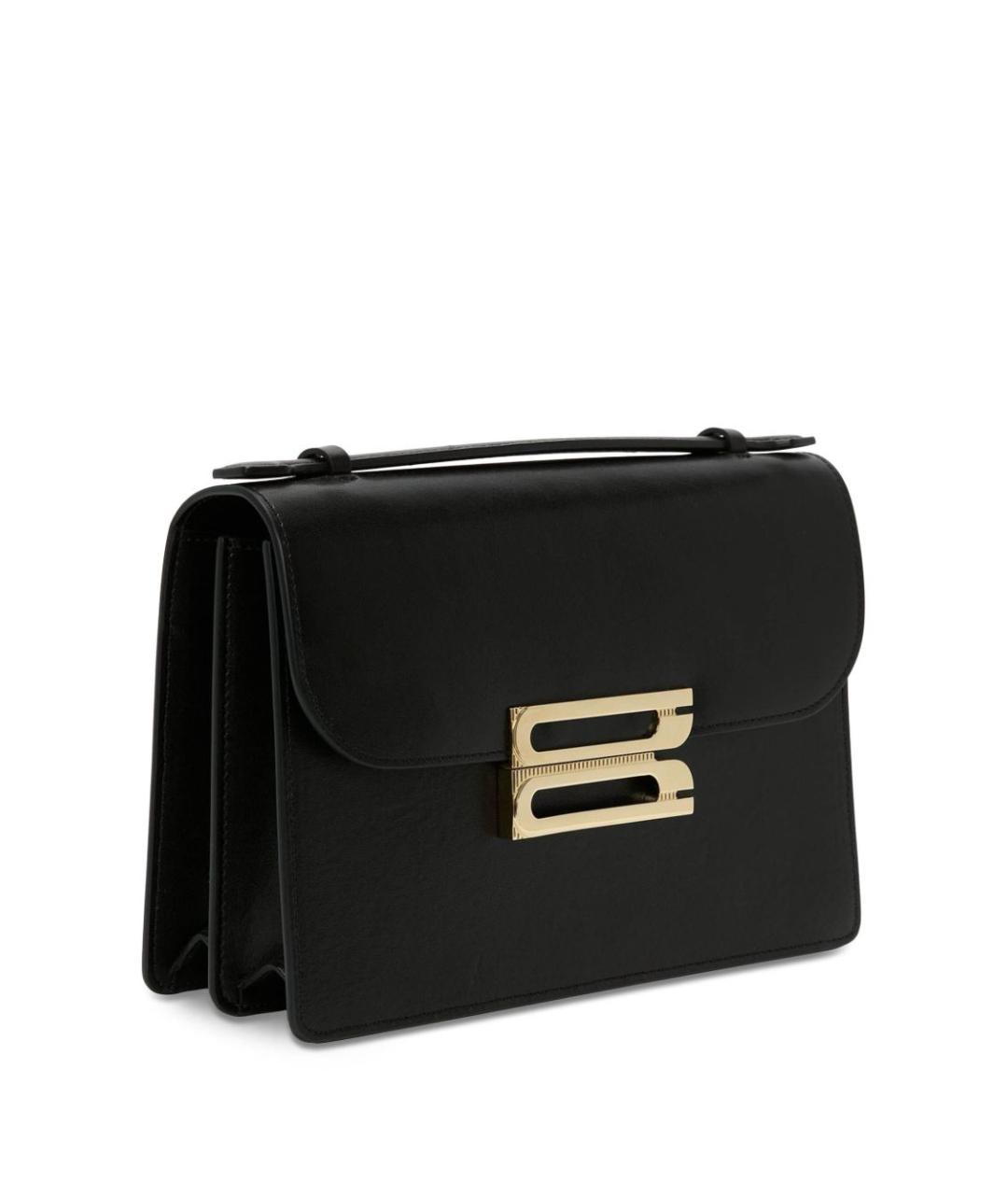 VICTORIA BECKHAM Черная кожаная сумка через плечо, фото 5