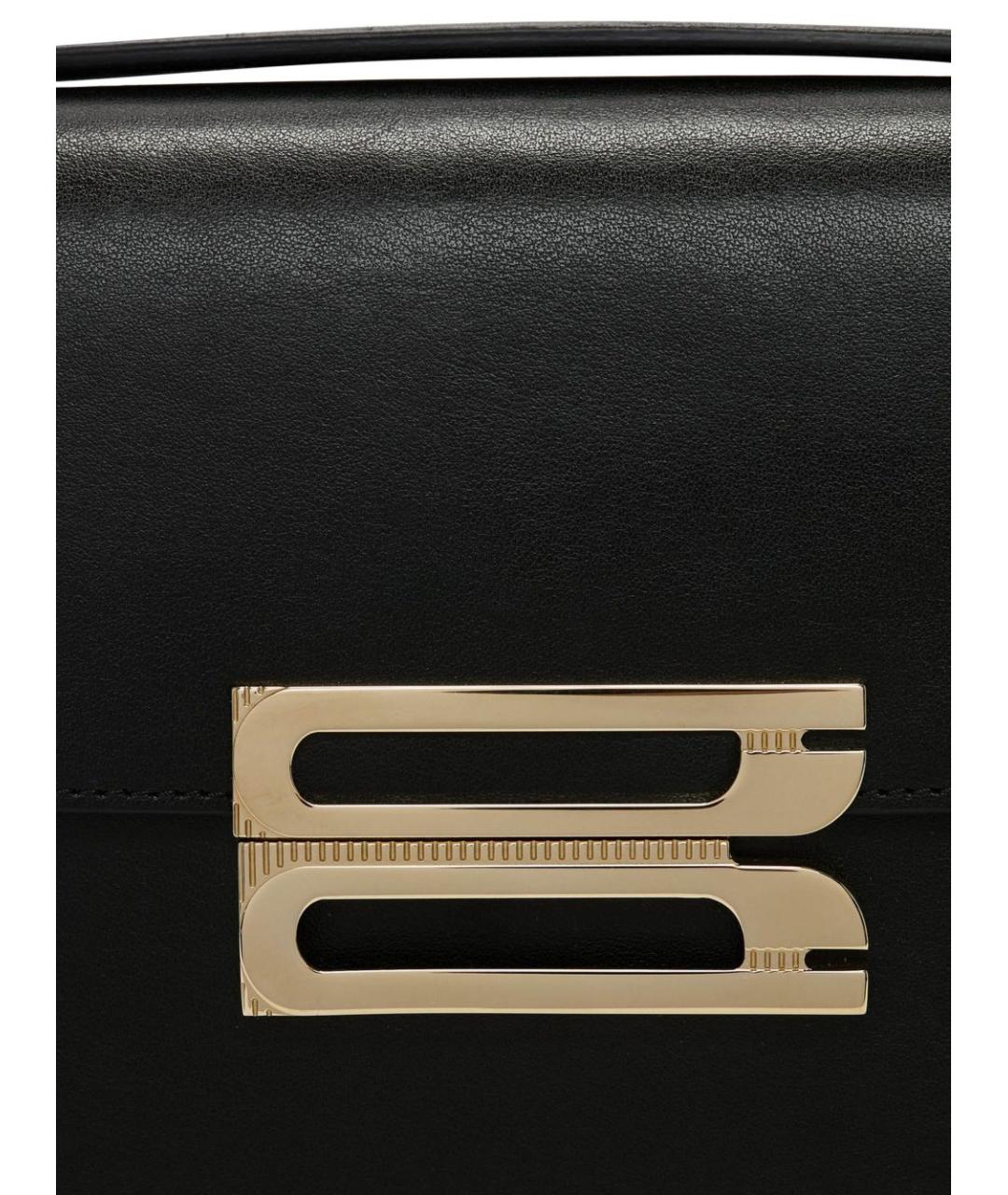 VICTORIA BECKHAM Черная кожаная сумка через плечо, фото 3