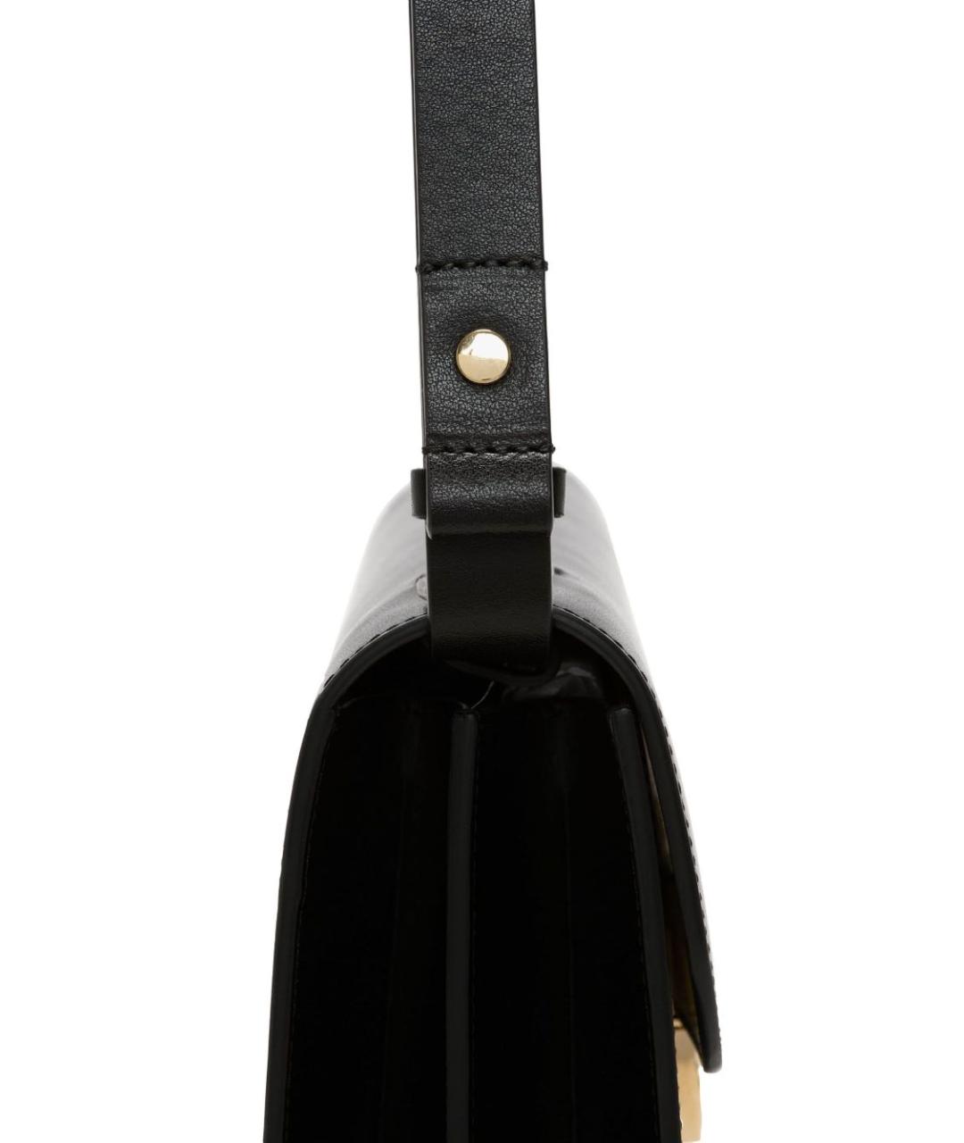 VICTORIA BECKHAM Черная кожаная сумка через плечо, фото 2