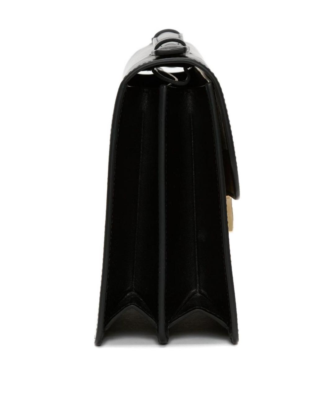 VICTORIA BECKHAM Черная кожаная сумка через плечо, фото 4