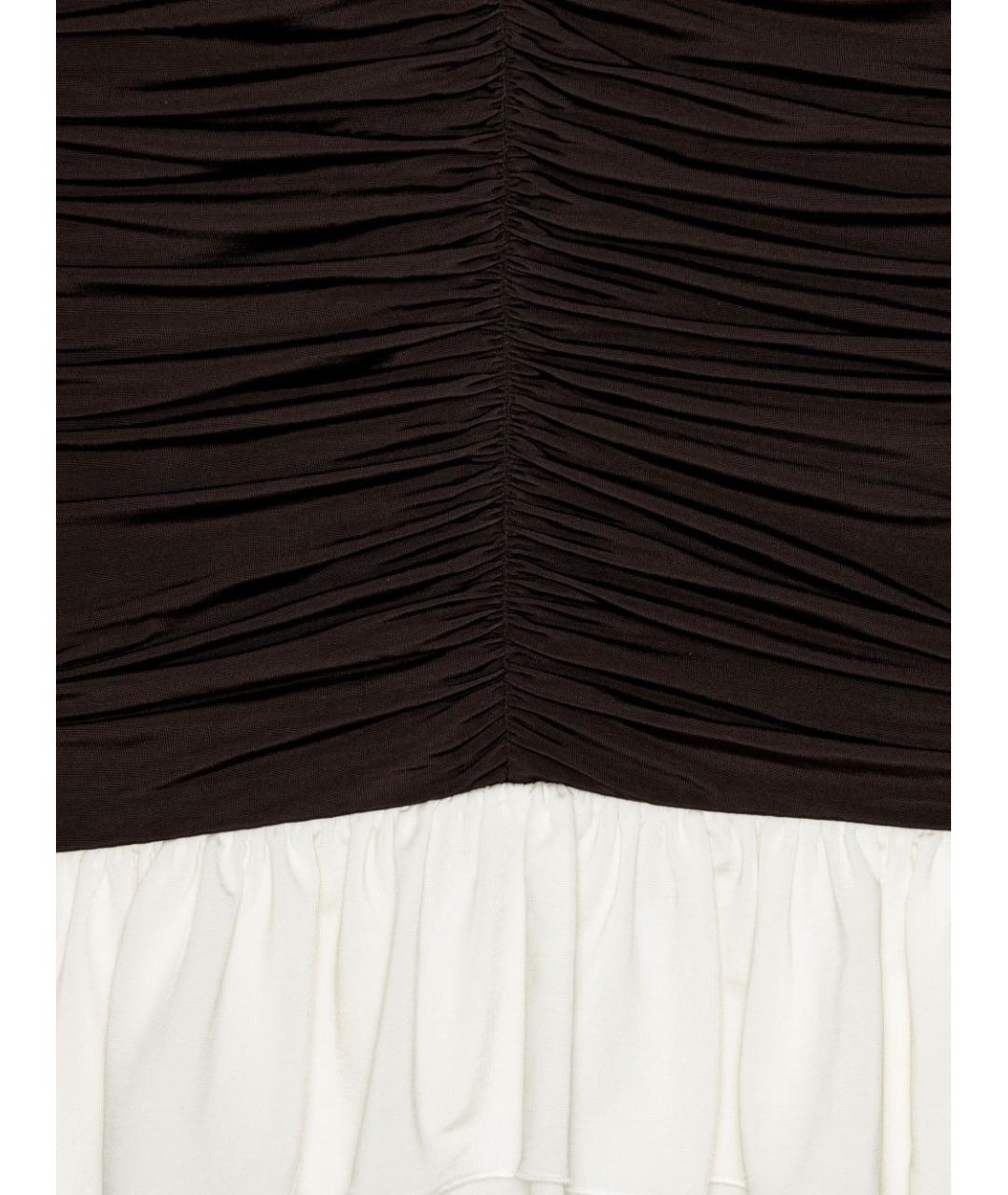 ROTATE Коричневое вискозное коктейльное платье, фото 2