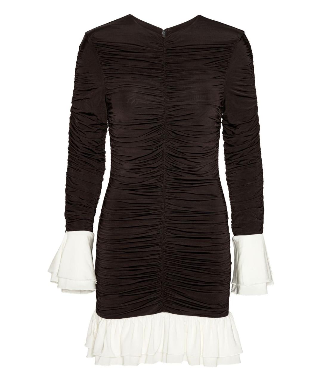 ROTATE Коричневое вискозное коктейльное платье, фото 1