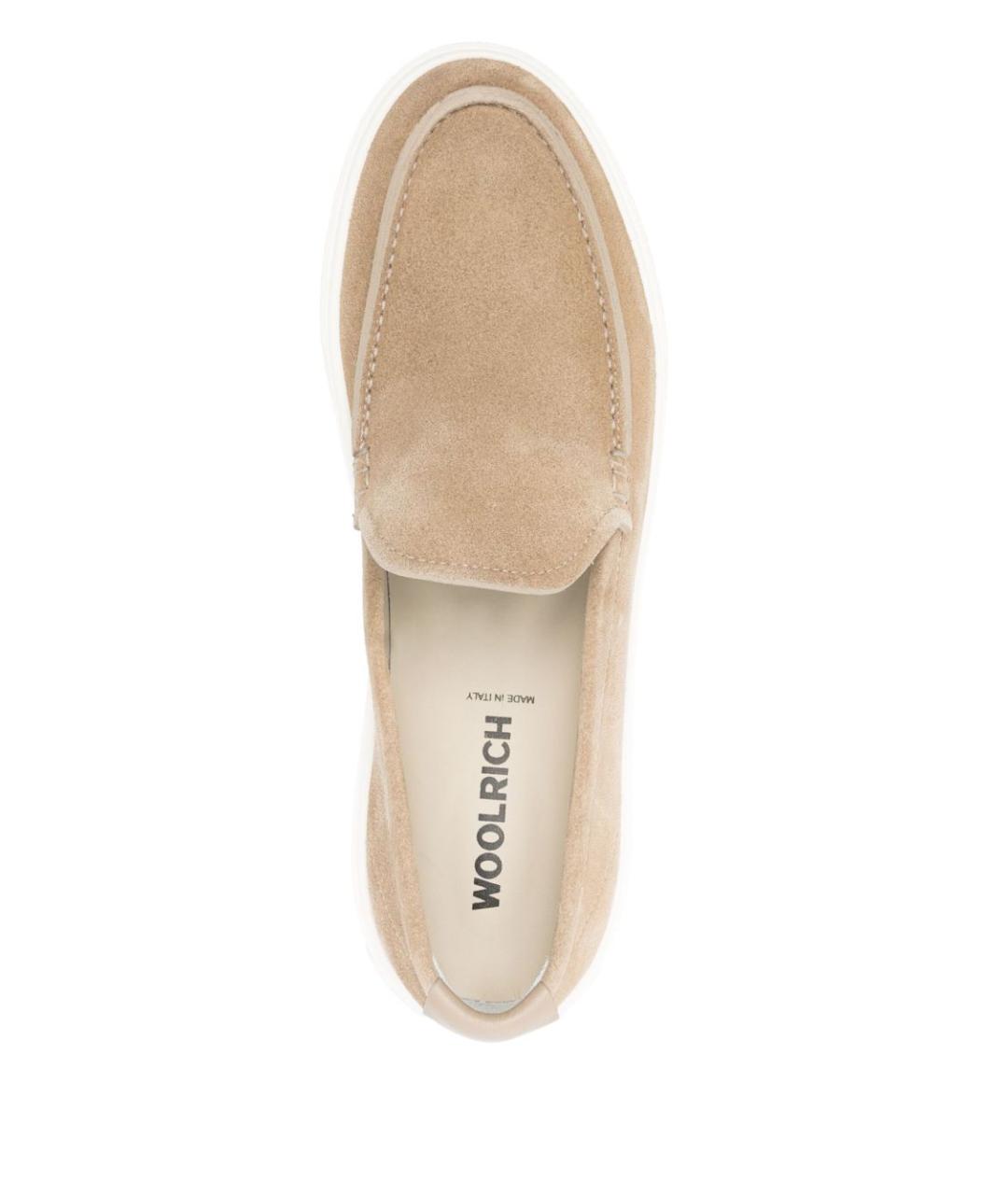 WOOLRICH Бежевые замшевые слипоны, фото 4