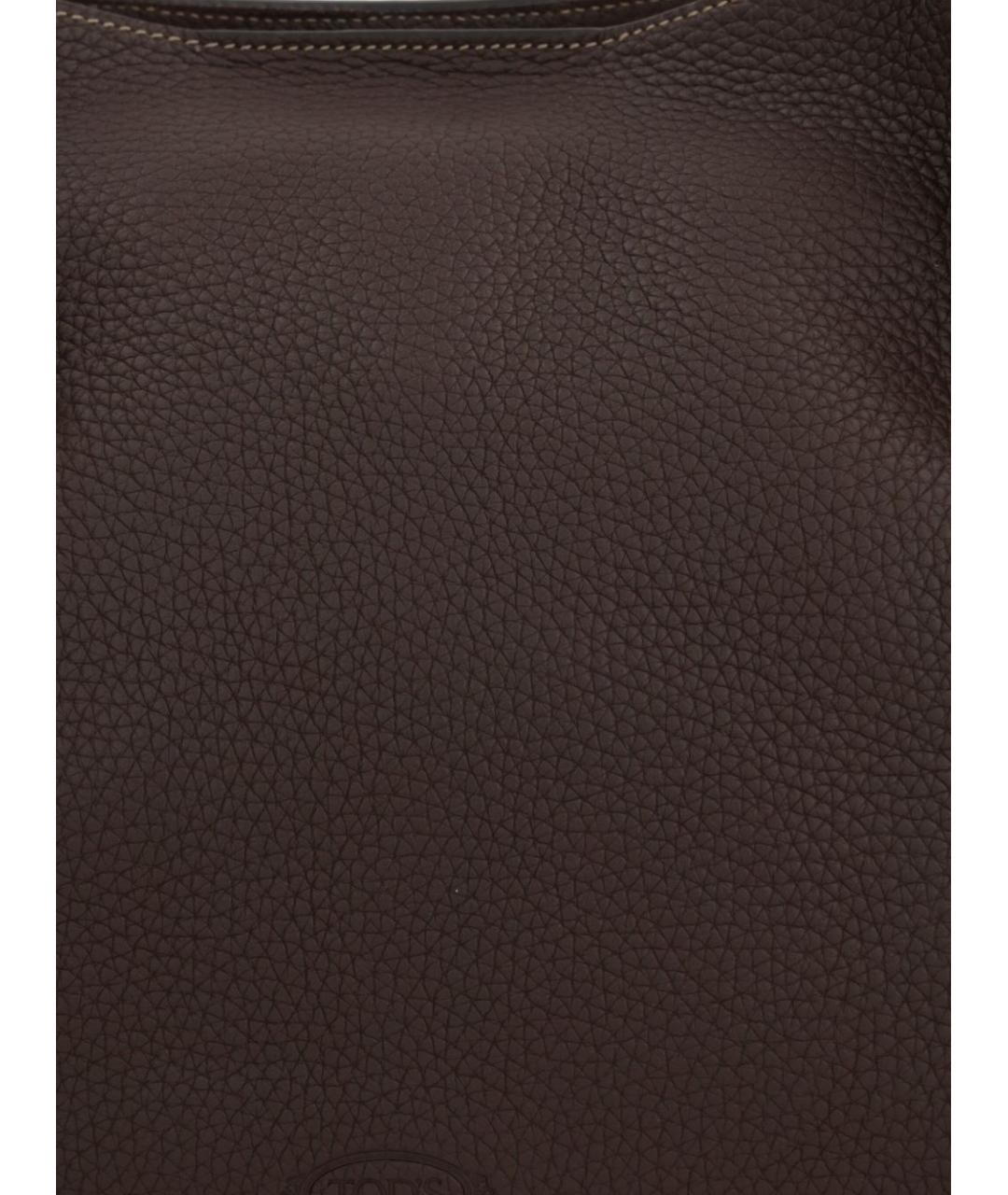 TOD'S Коричневая кожаная сумка тоут, фото 2