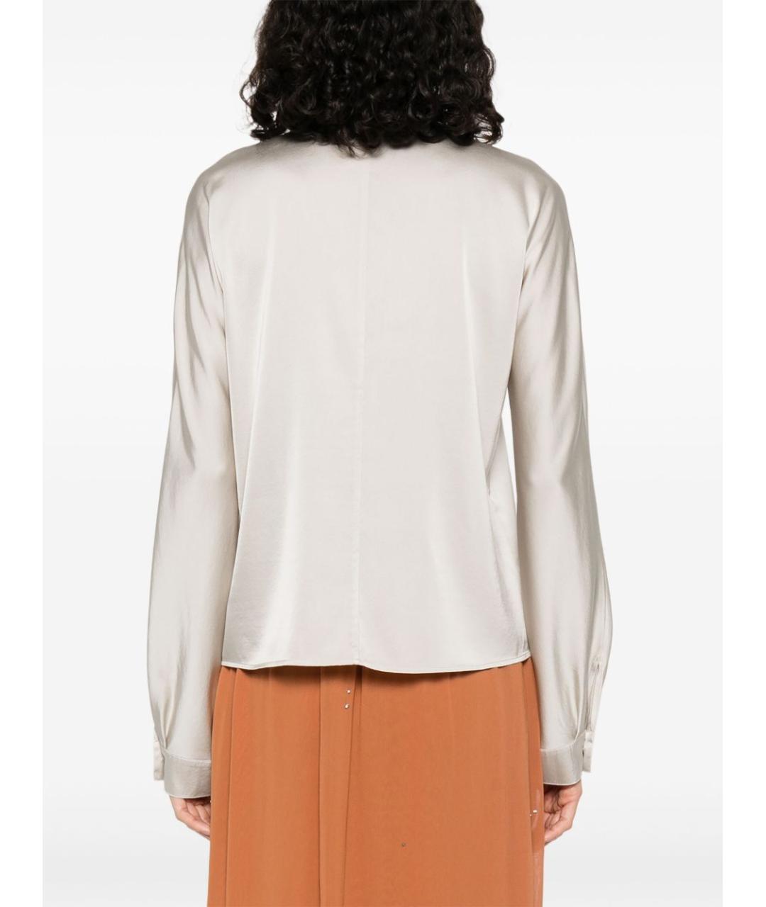 FORTE FORTE Серая шелковая блузы, фото 5