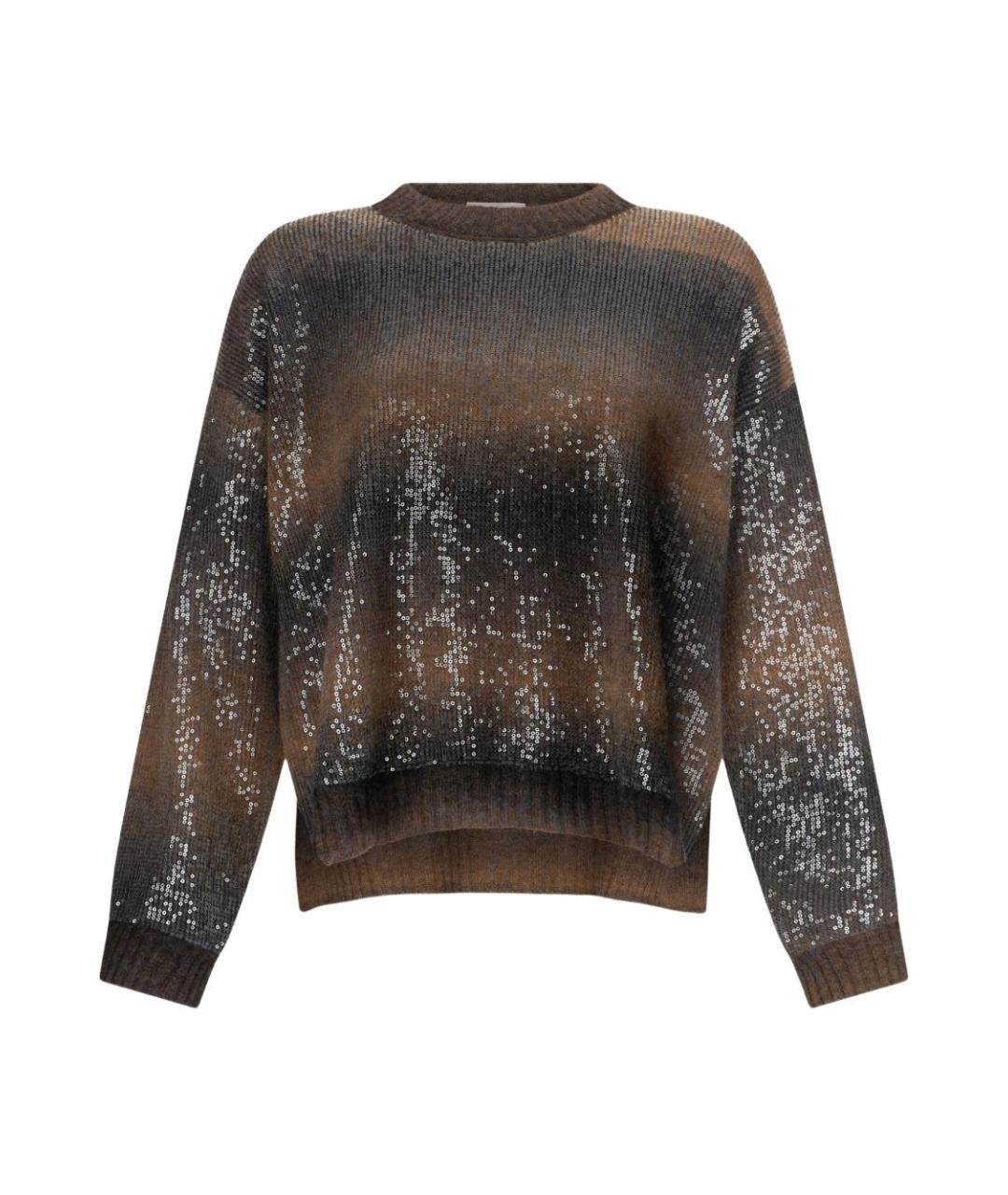 LIU JO Коричневый полиэстеровый джемпер / свитер, фото 1