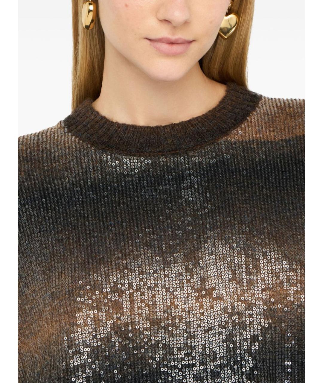 LIU JO Коричневый полиэстеровый джемпер / свитер, фото 4
