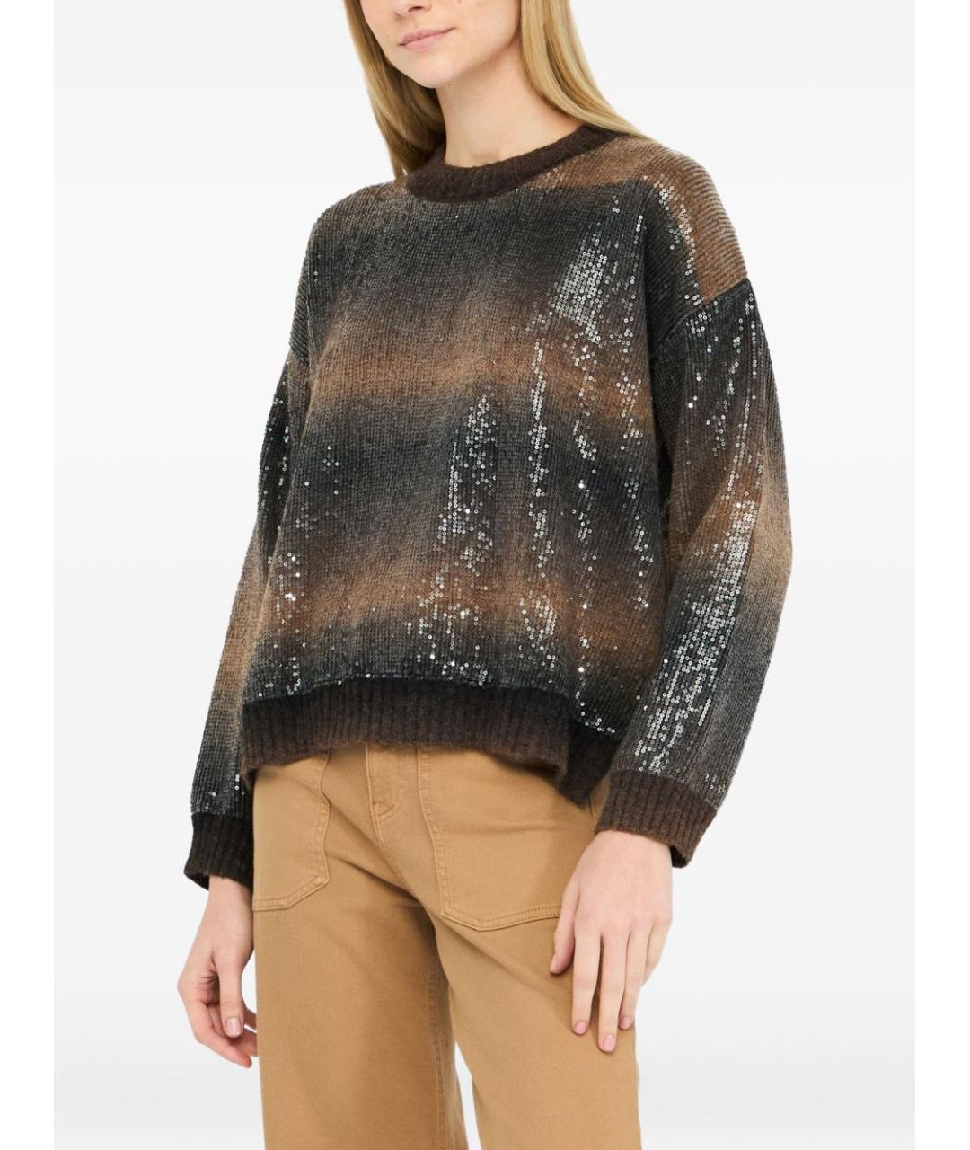 LIU JO Коричневый полиэстеровый джемпер / свитер, фото 3