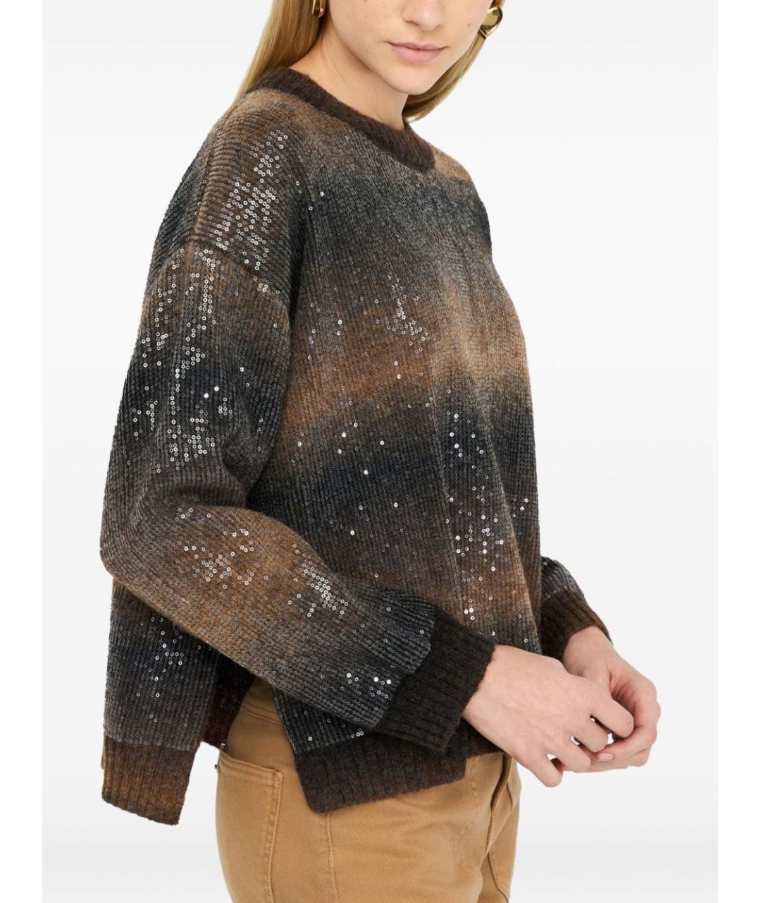 LIU JO Коричневый полиэстеровый джемпер / свитер, фото 2