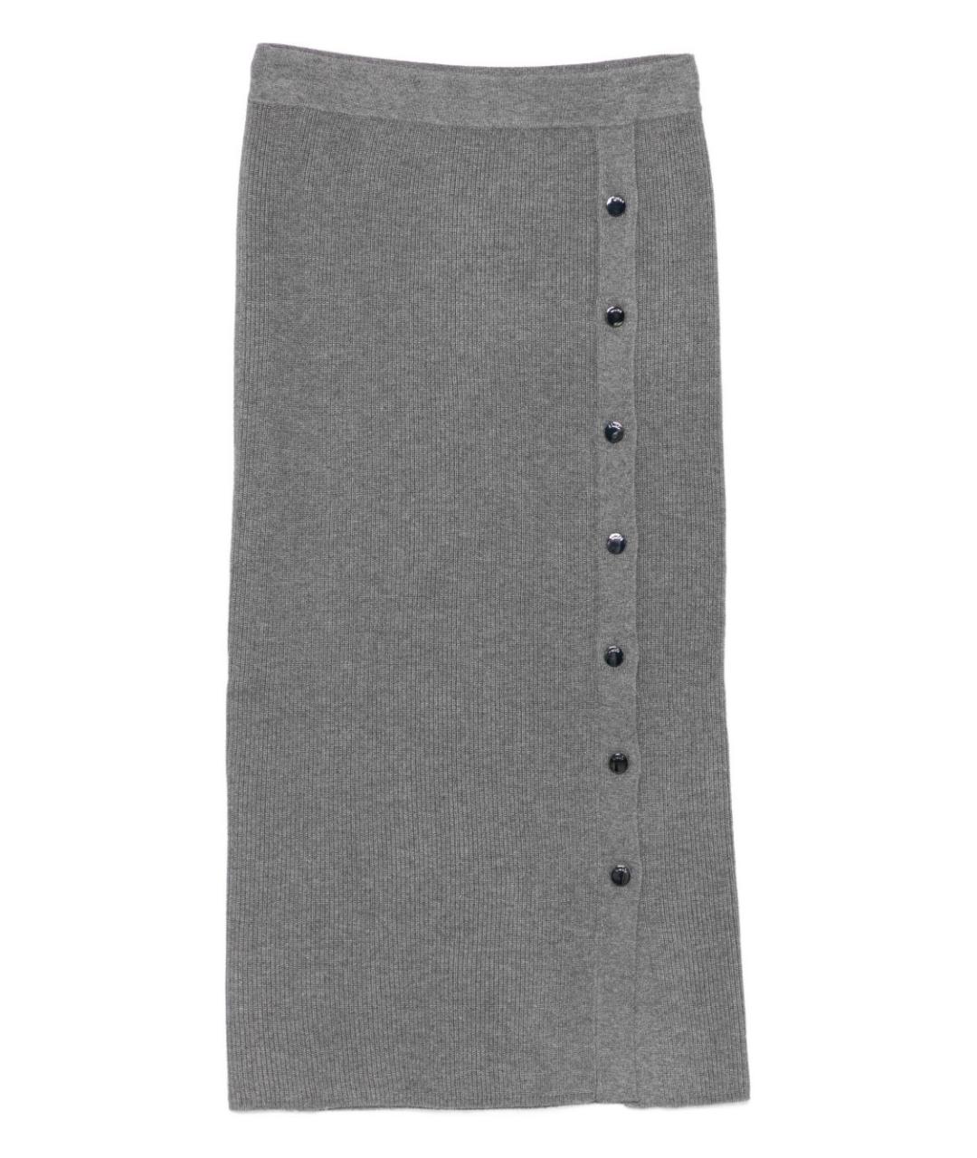 LIU JO Серая вискозная юбка миди, фото 1