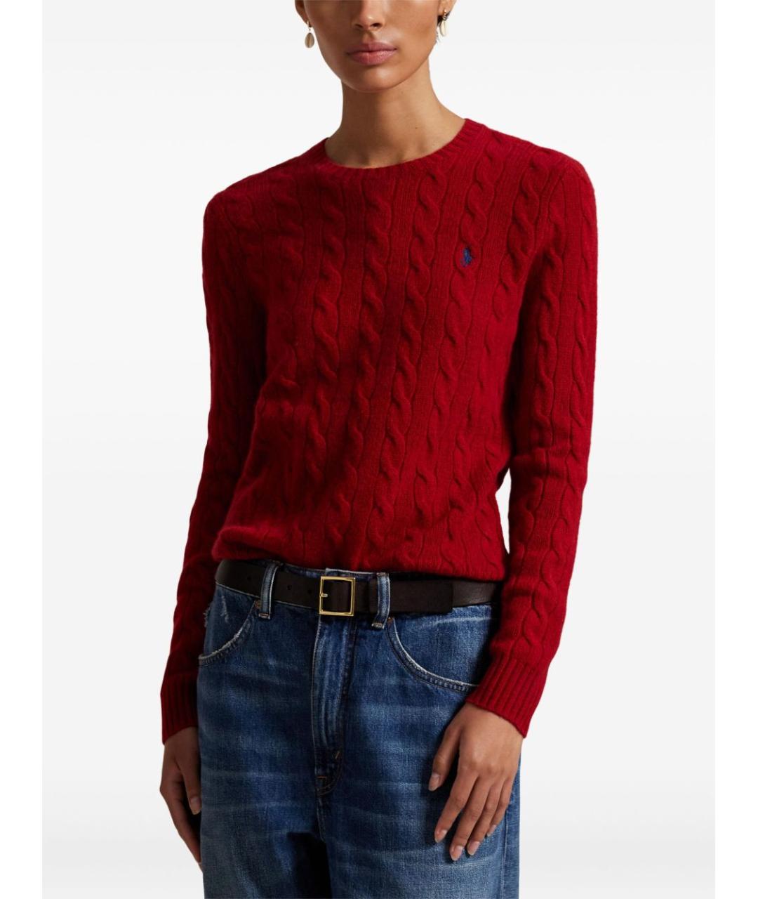 POLO RALPH LAUREN Красный шерстяной джемпер / свитер, фото 2