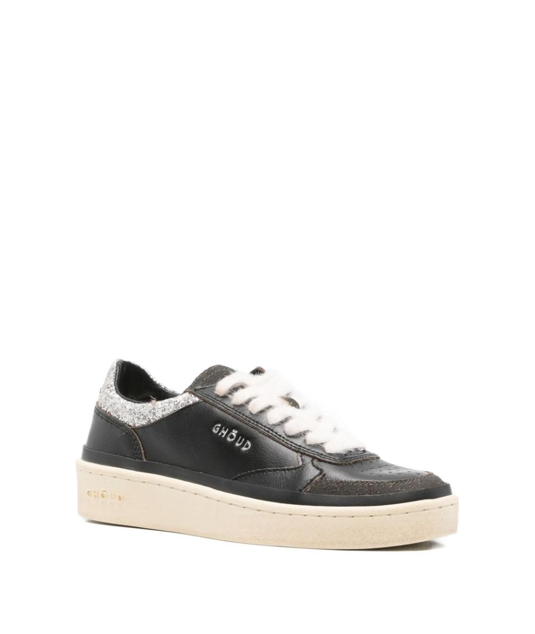 GHOUD Черные кожаные кеды, фото 4