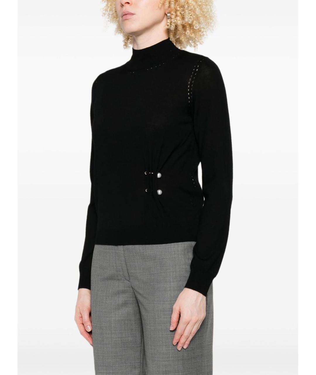 LIU JO Черный шерстяной джемпер / свитер, фото 5