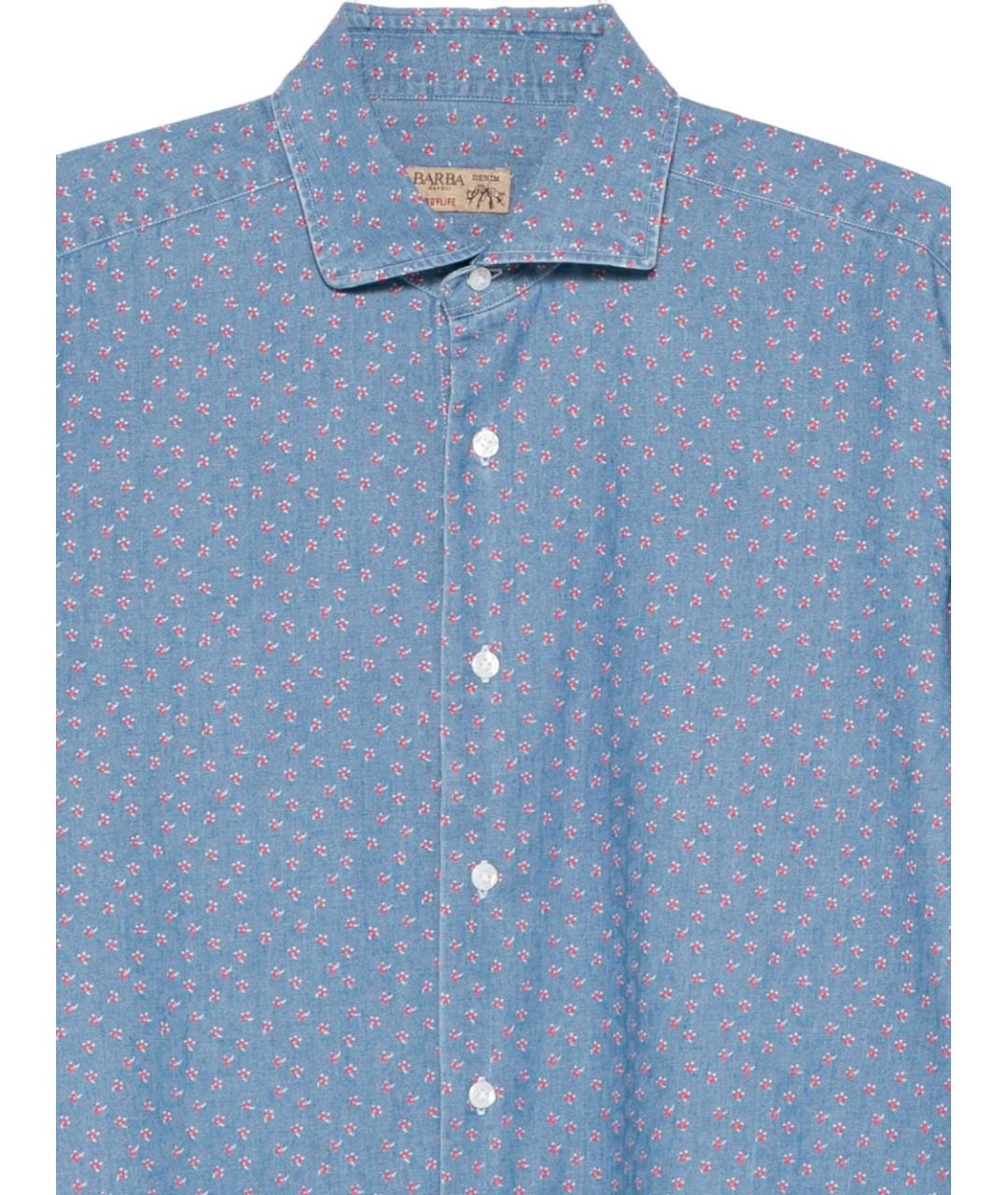 BARBA Голубая классическая рубашка, фото 3