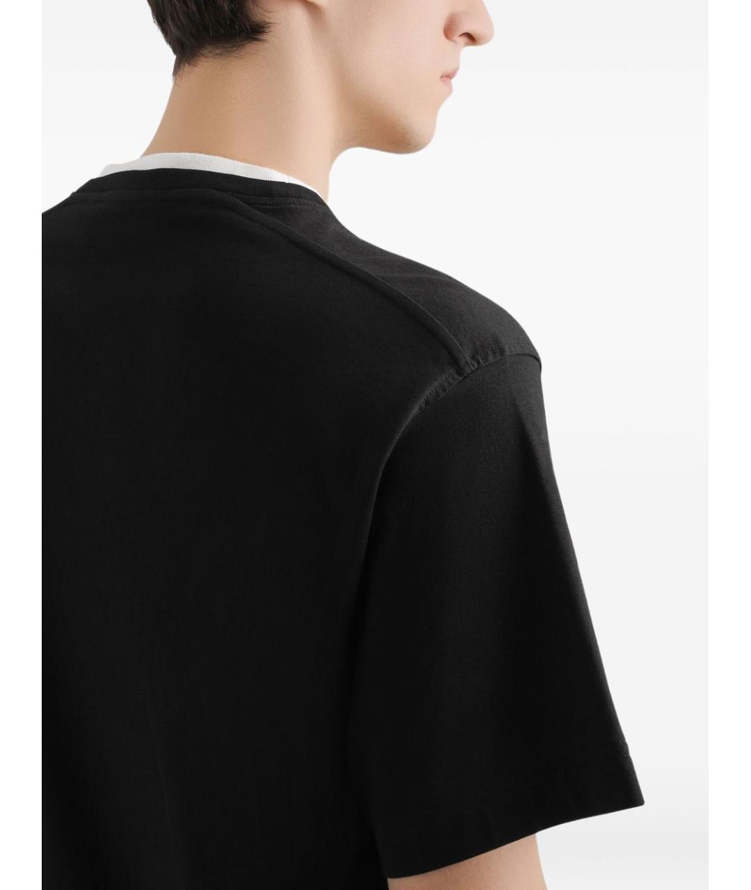 DOLCE&GABBANA Черная хлопковая футболка, фото 3