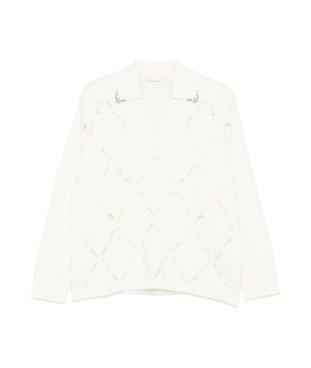 LIU JO Белый шерстяной джемпер / свитер, фото 1