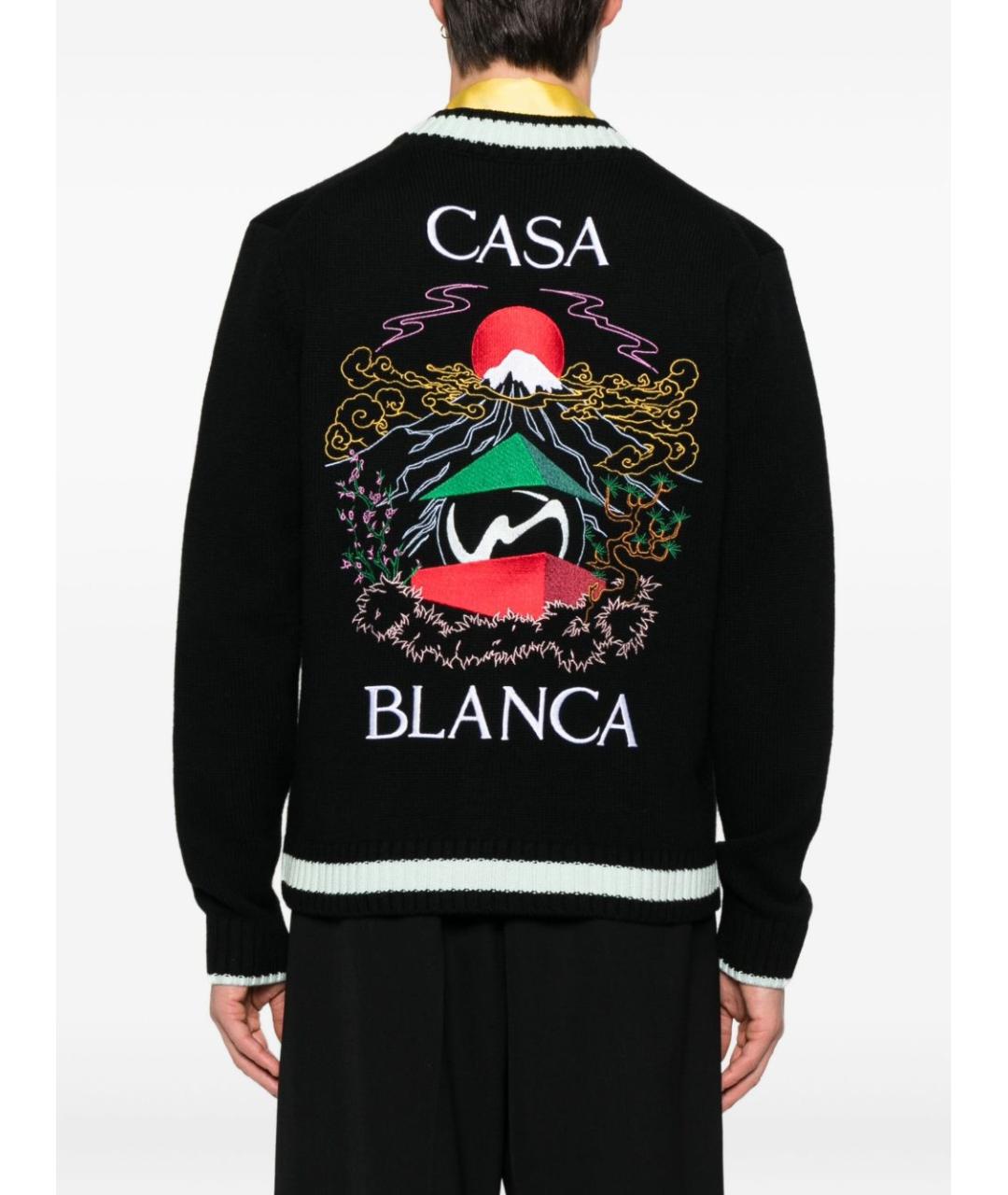 CASABLANCA Черный шерстяной кардиган, фото 3