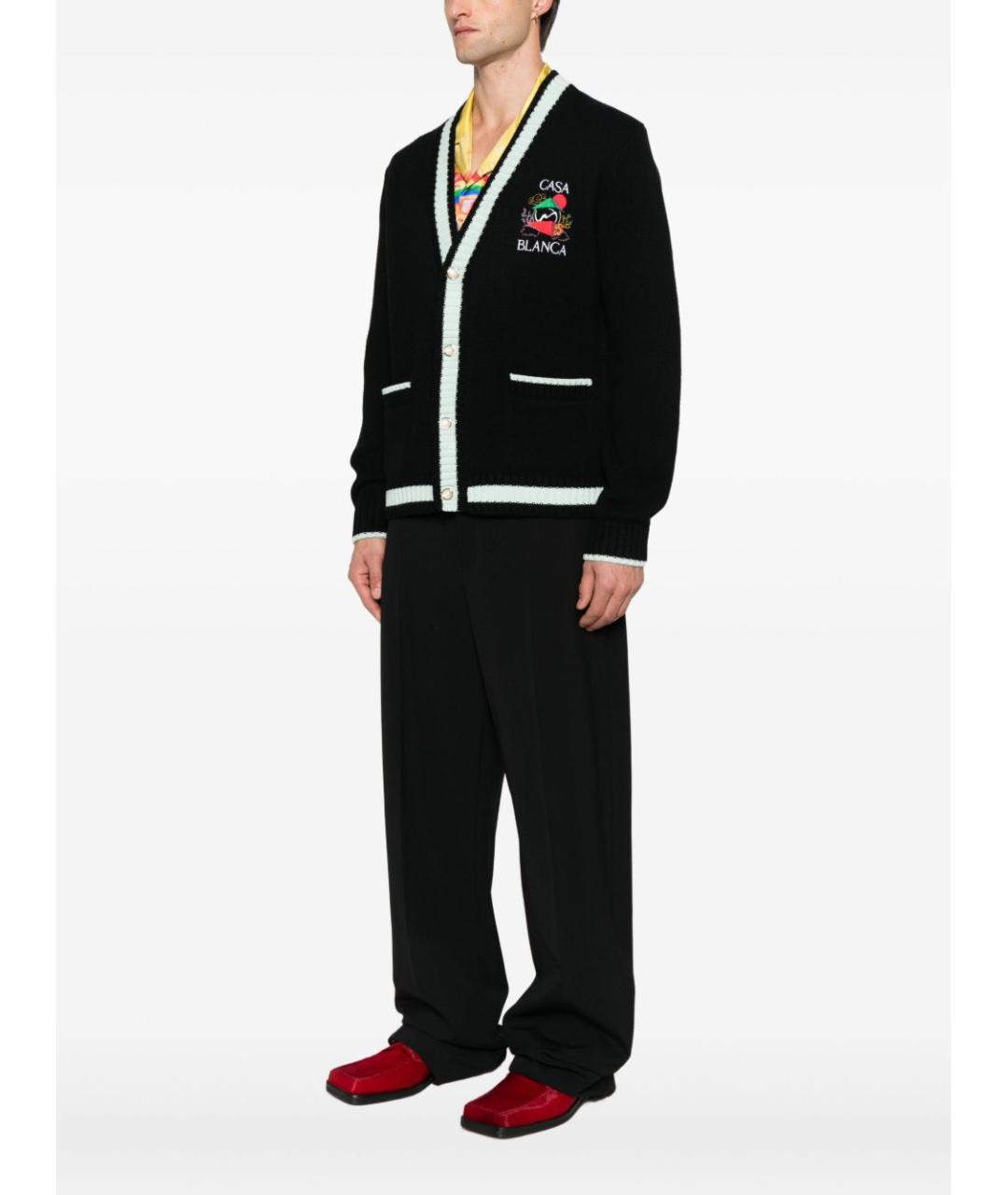 CASABLANCA Черный шерстяной кардиган, фото 4