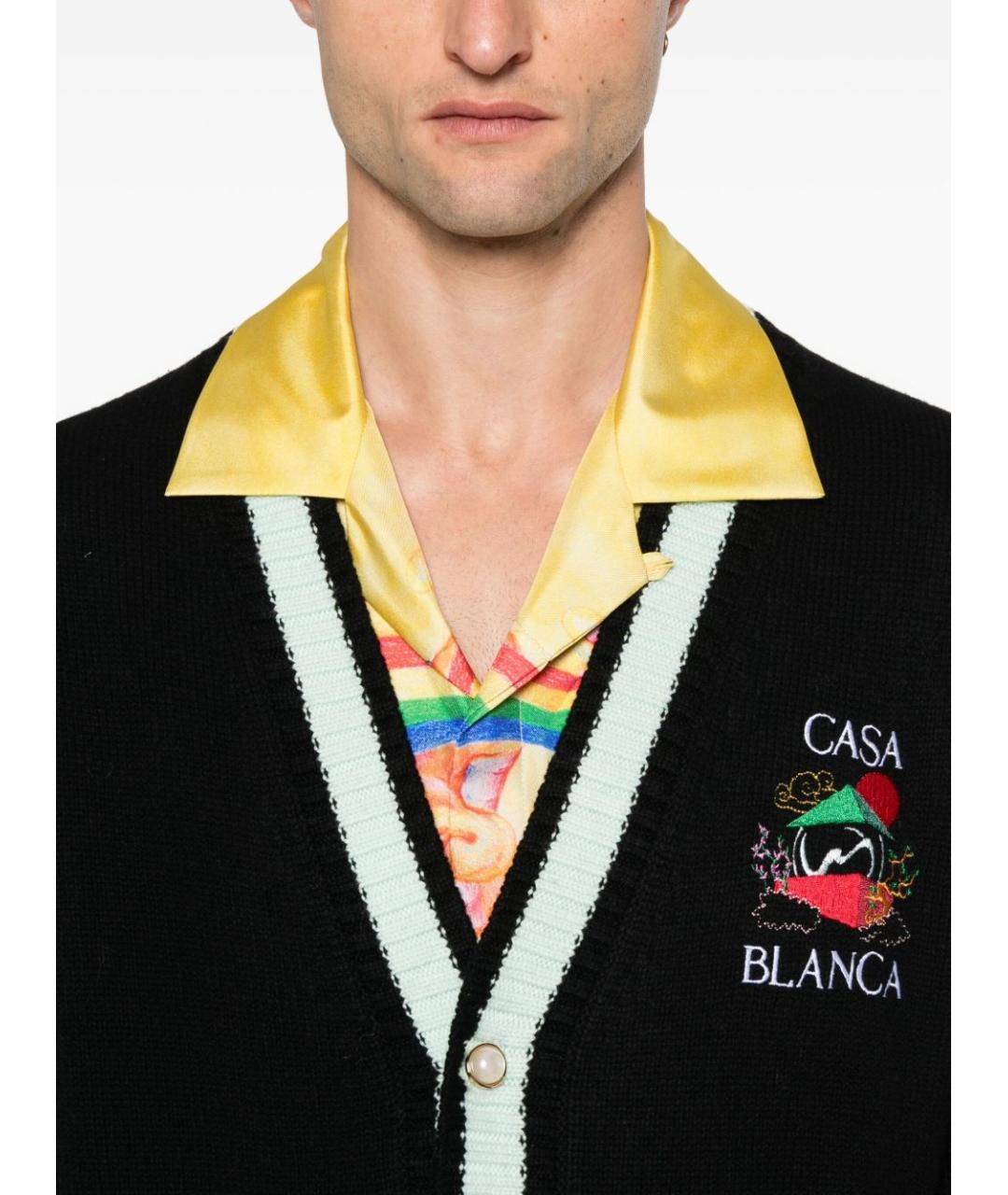 CASABLANCA Черный шерстяной кардиган, фото 2