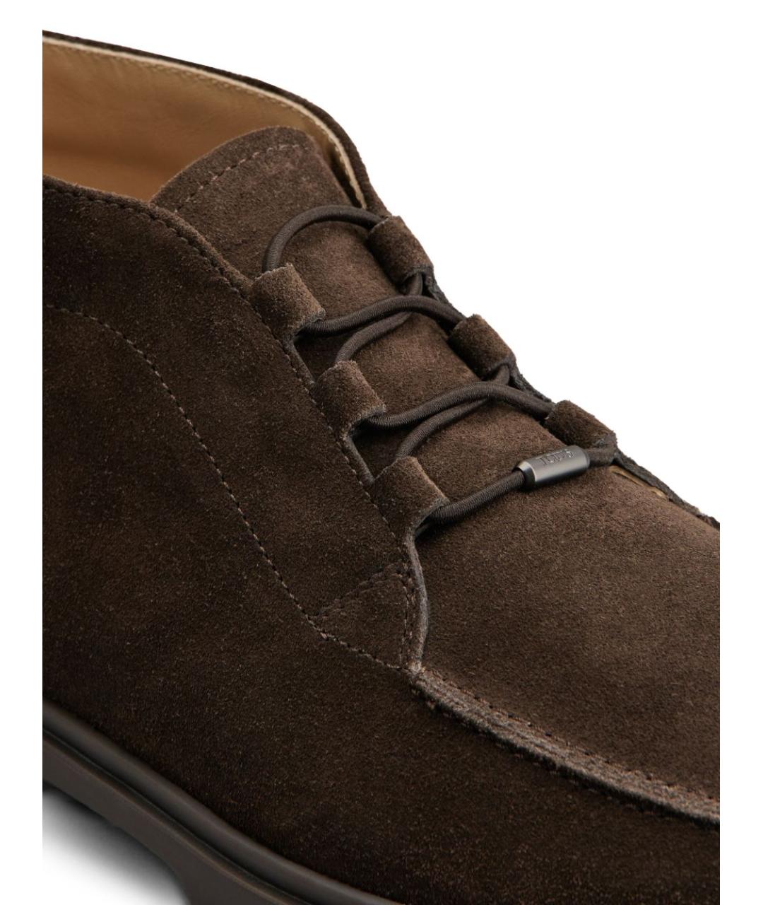 TOD'S Коричневые замшевые высокие ботинки, фото 4