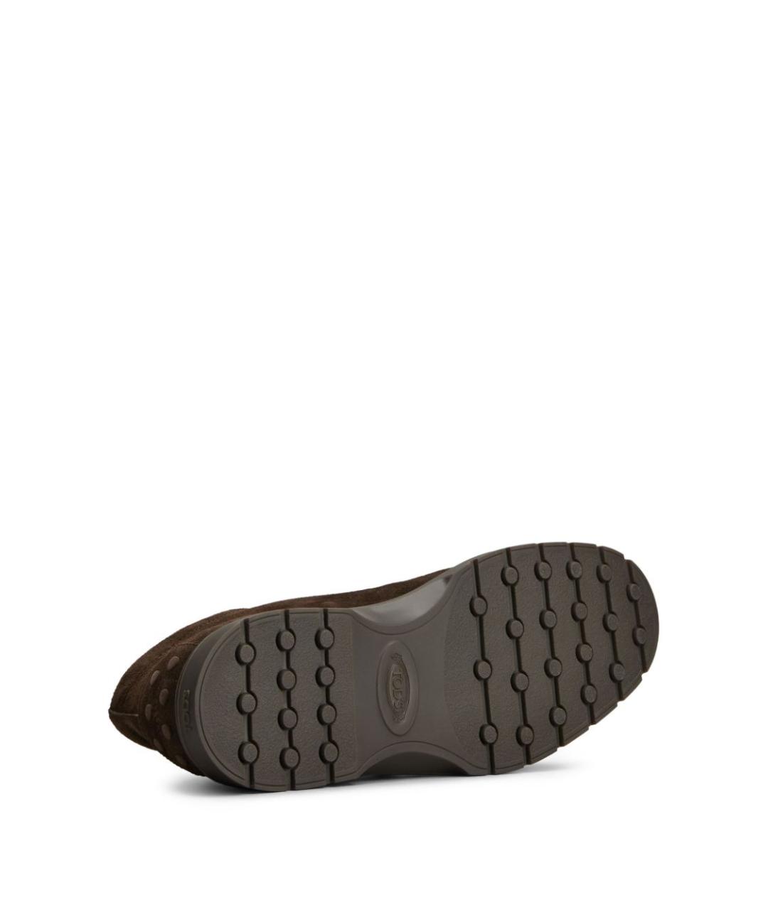 TOD'S Коричневые замшевые высокие ботинки, фото 3