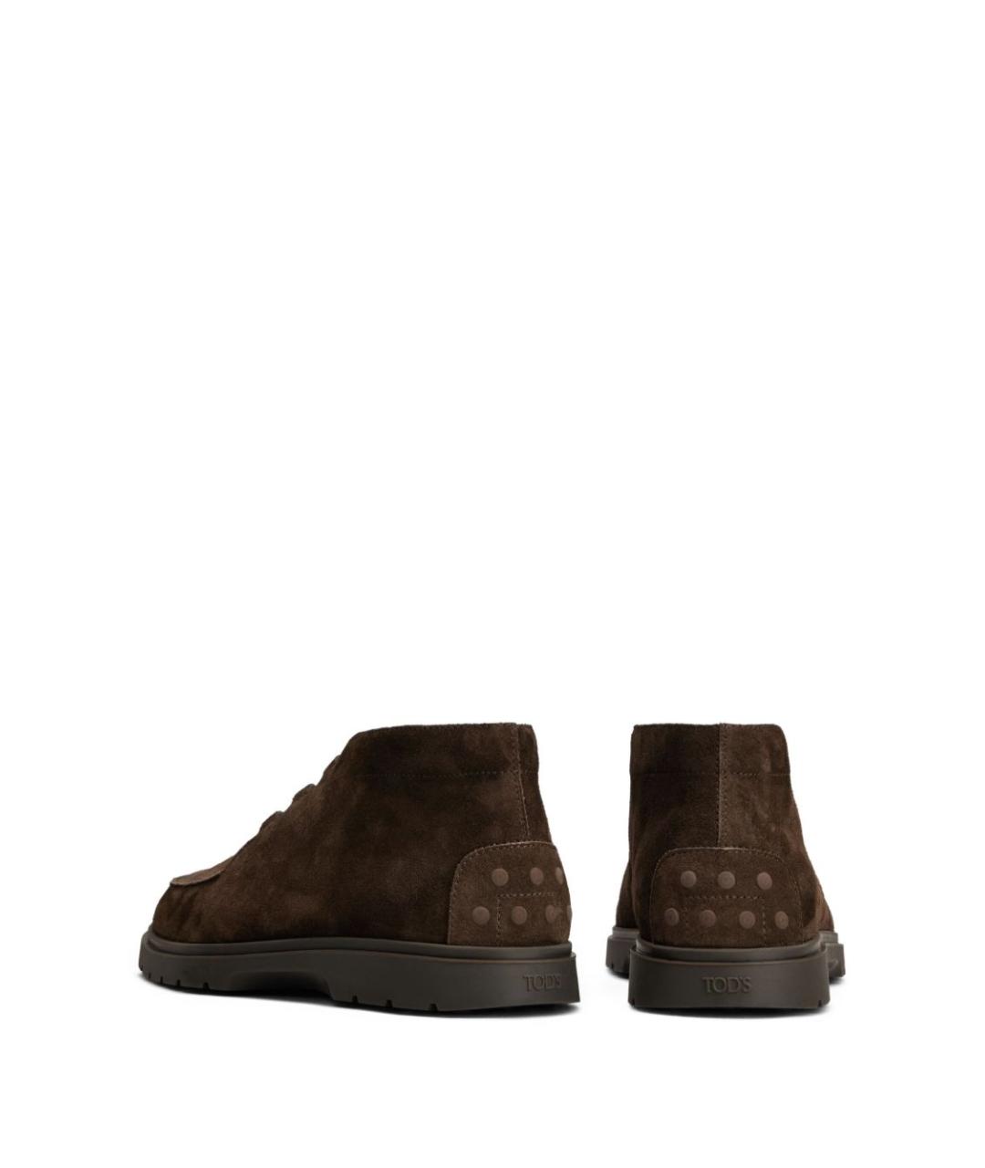 TOD'S Коричневые замшевые высокие ботинки, фото 2