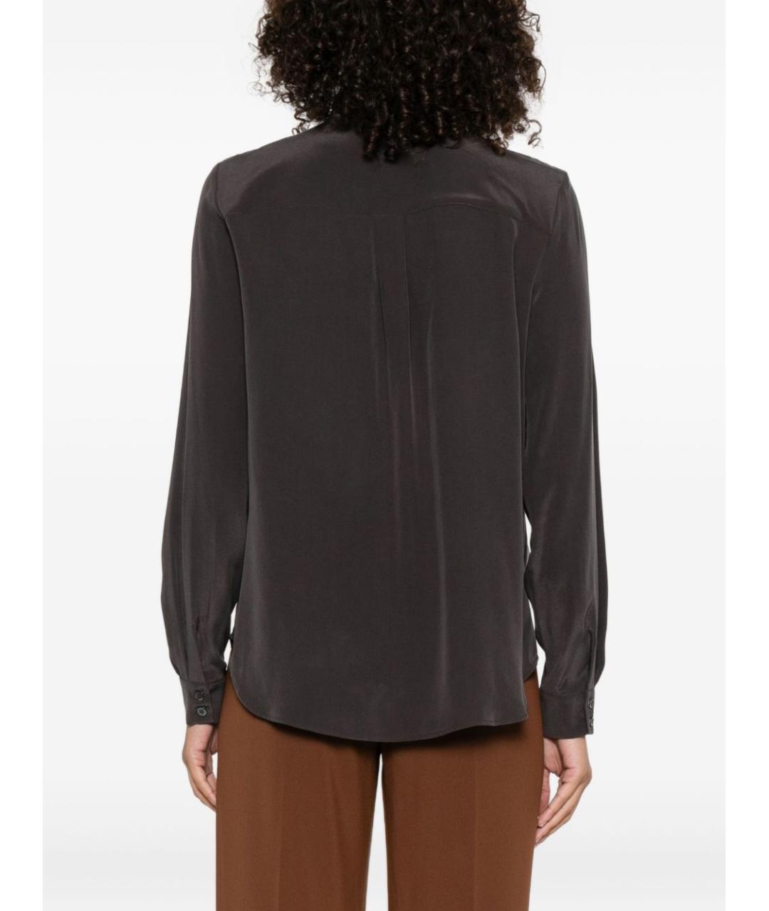 PINKO Коричневая шелковая рубашка, фото 2