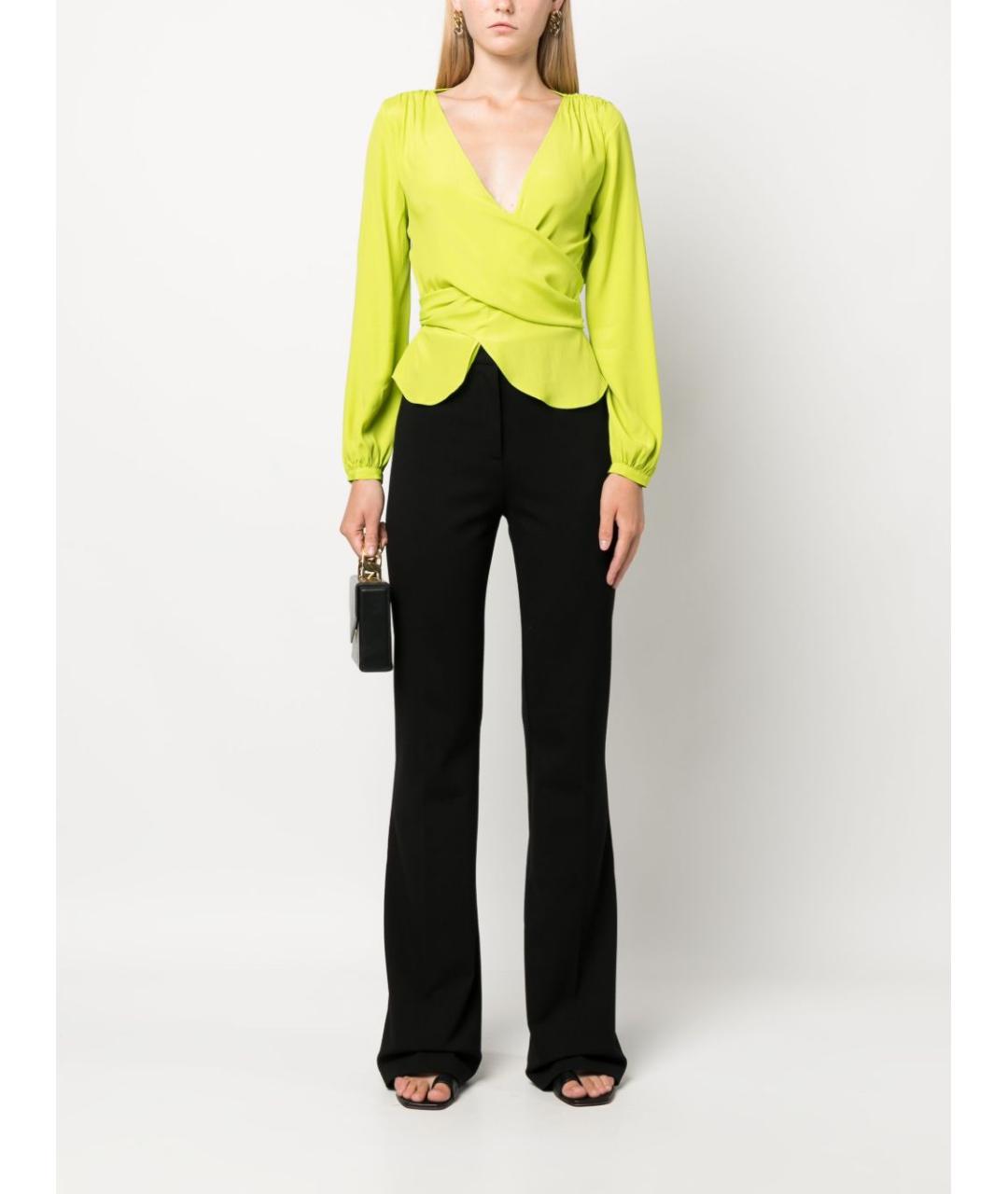 PINKO Черные вискозные прямые брюки, фото 5