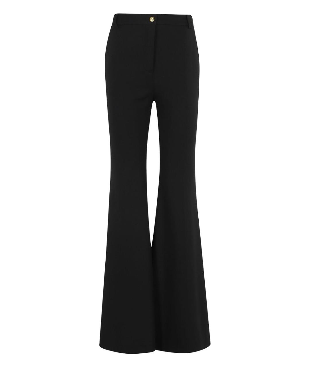 PINKO Черные вискозные прямые брюки, фото 1