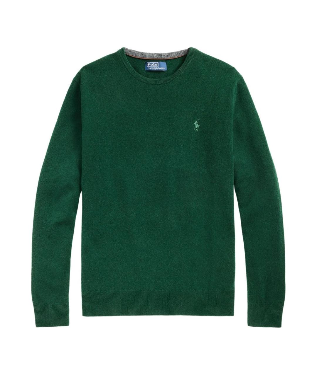 POLO RALPH LAUREN Зеленый шерстяной джемпер / свитер, фото 1