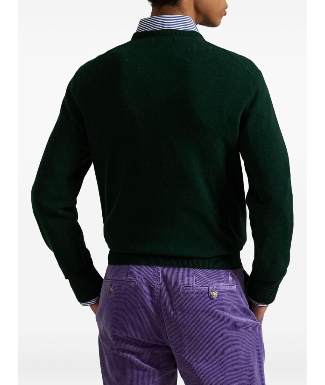 POLO RALPH LAUREN Зеленый шерстяной джемпер / свитер, фото 2