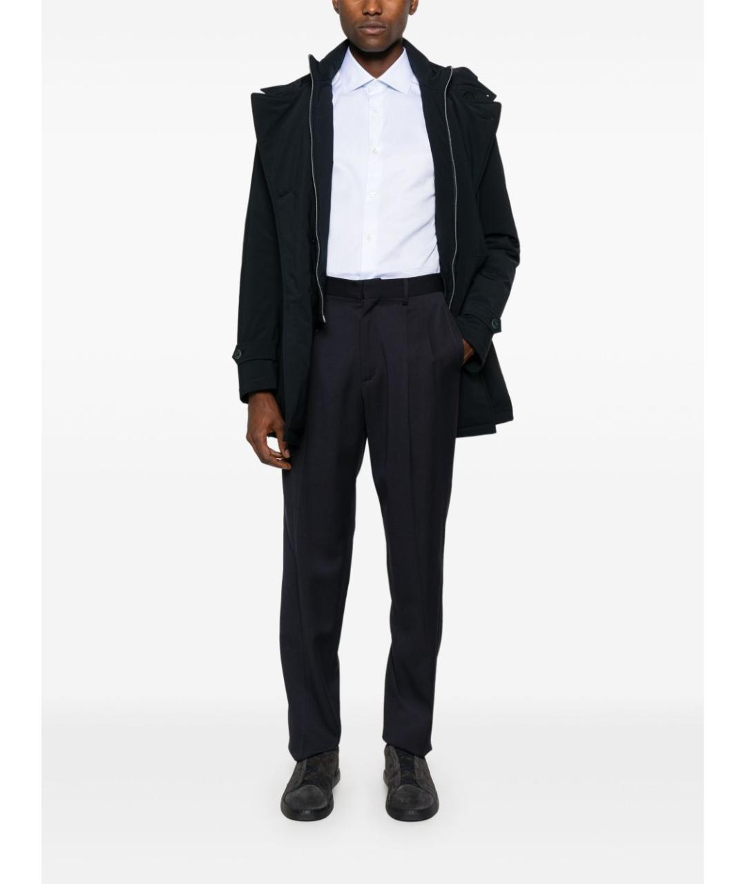 HERNO Темно-синее полиамидовое пальто, фото 5