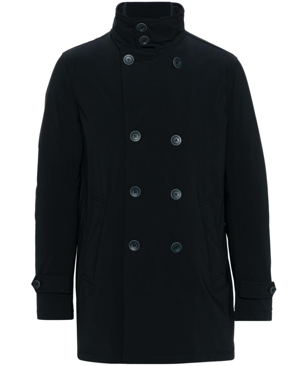 HERNO Темно-синее полиамидовое пальто, фото 1