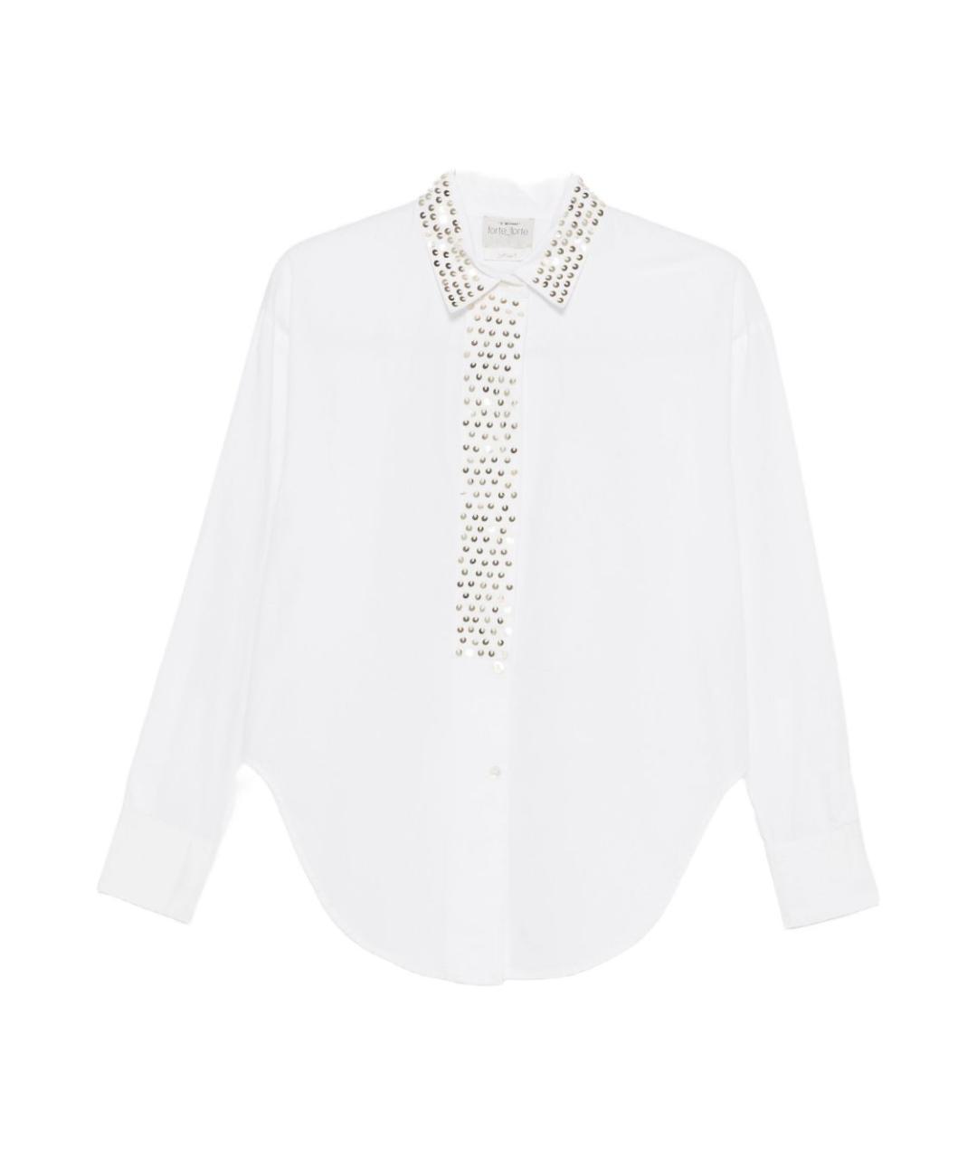 FORTE FORTE Белая хлопковая рубашка, фото 1