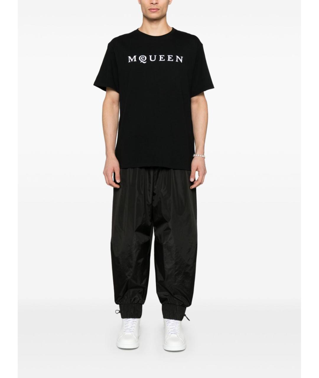 ALEXANDER MCQUEEN Черная хлопковая футболка, фото 4