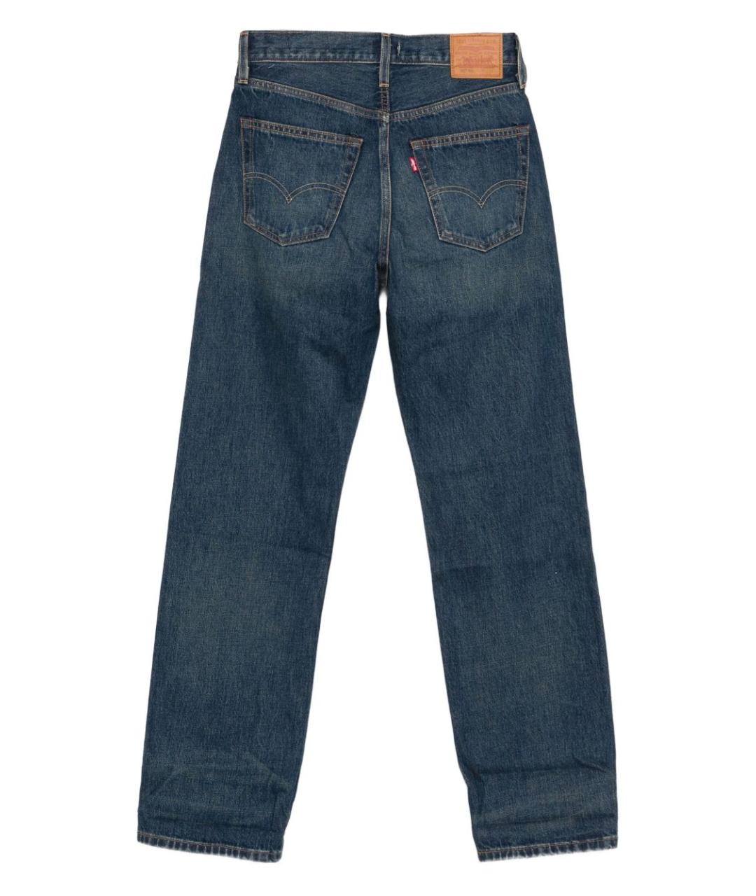 LEVI'S Синие хлопковые прямые джинсы, фото 3