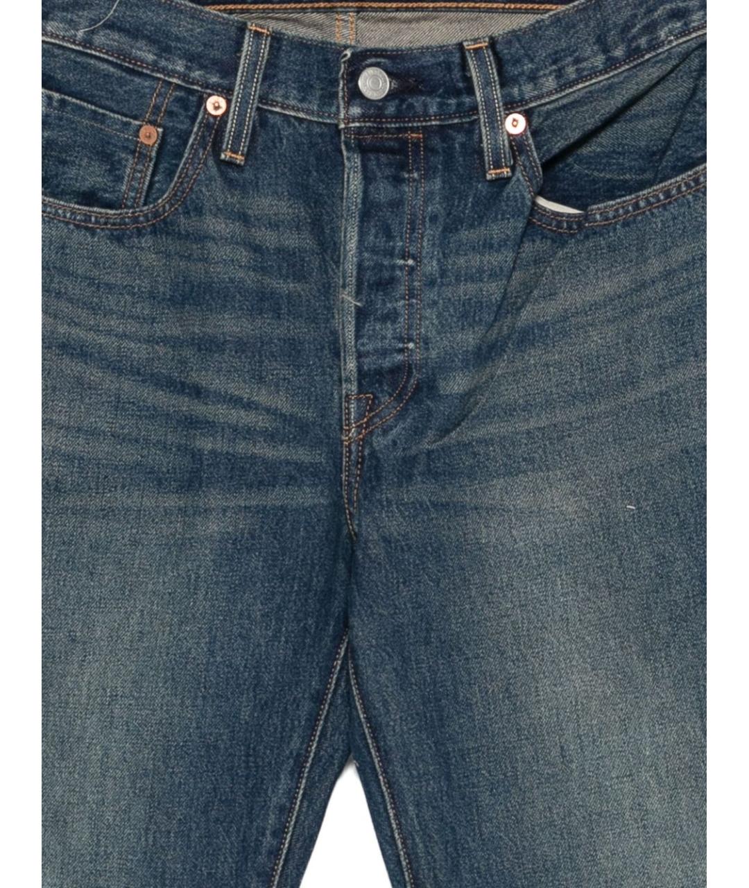 LEVI'S Синие хлопковые прямые джинсы, фото 2