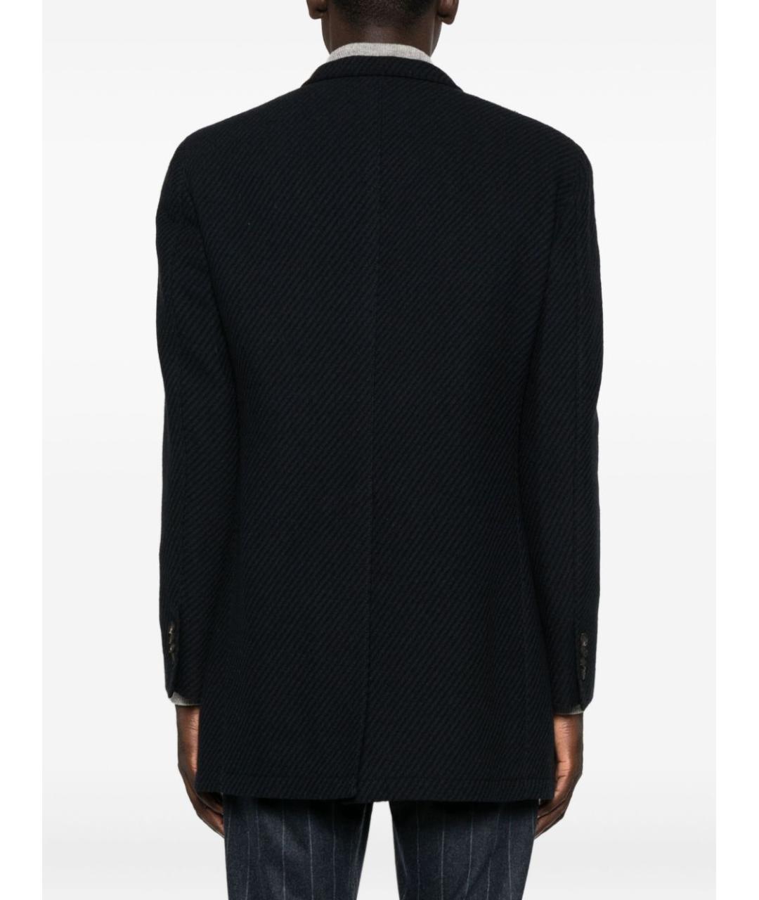 TAGLIATORE Темно-синее шерстяное пальто, фото 4